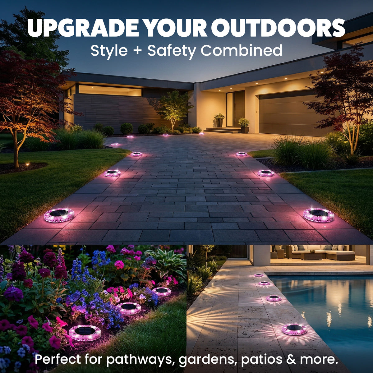 Bell + Howell Pathway & Landscape Mosaic Disk Light 4 Pack