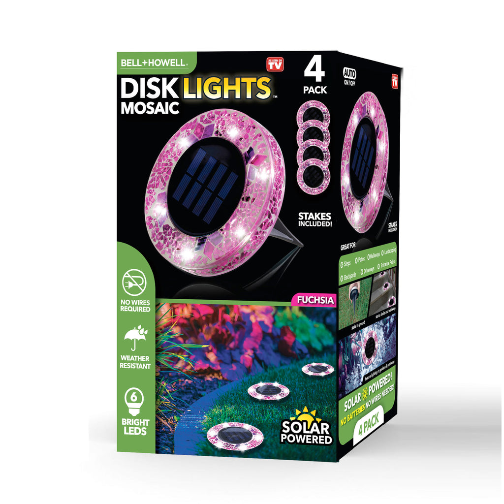 Bell + Howell Pathway & Landscape Mosaic Disk Light 4 Pack