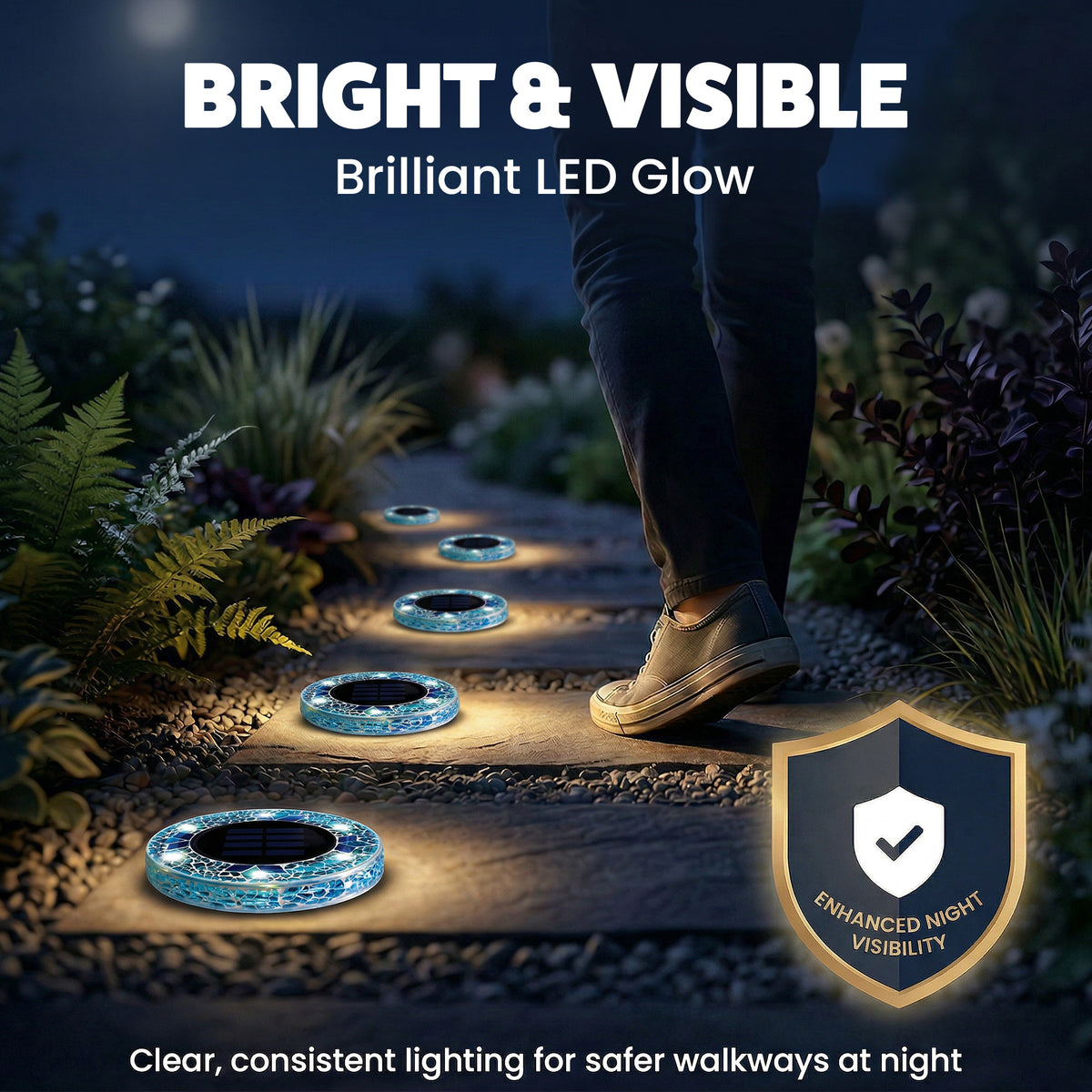 Bell + Howell Pathway & Landscape Mosaic Disk Light 4 Pack
