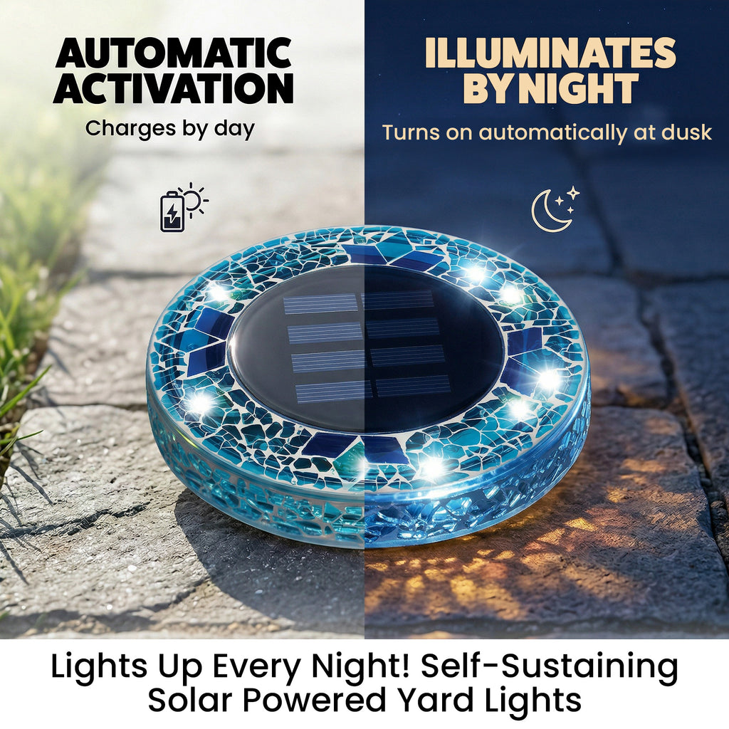 Bell + Howell Pathway & Landscape Mosaic Disk Light 4 Pack