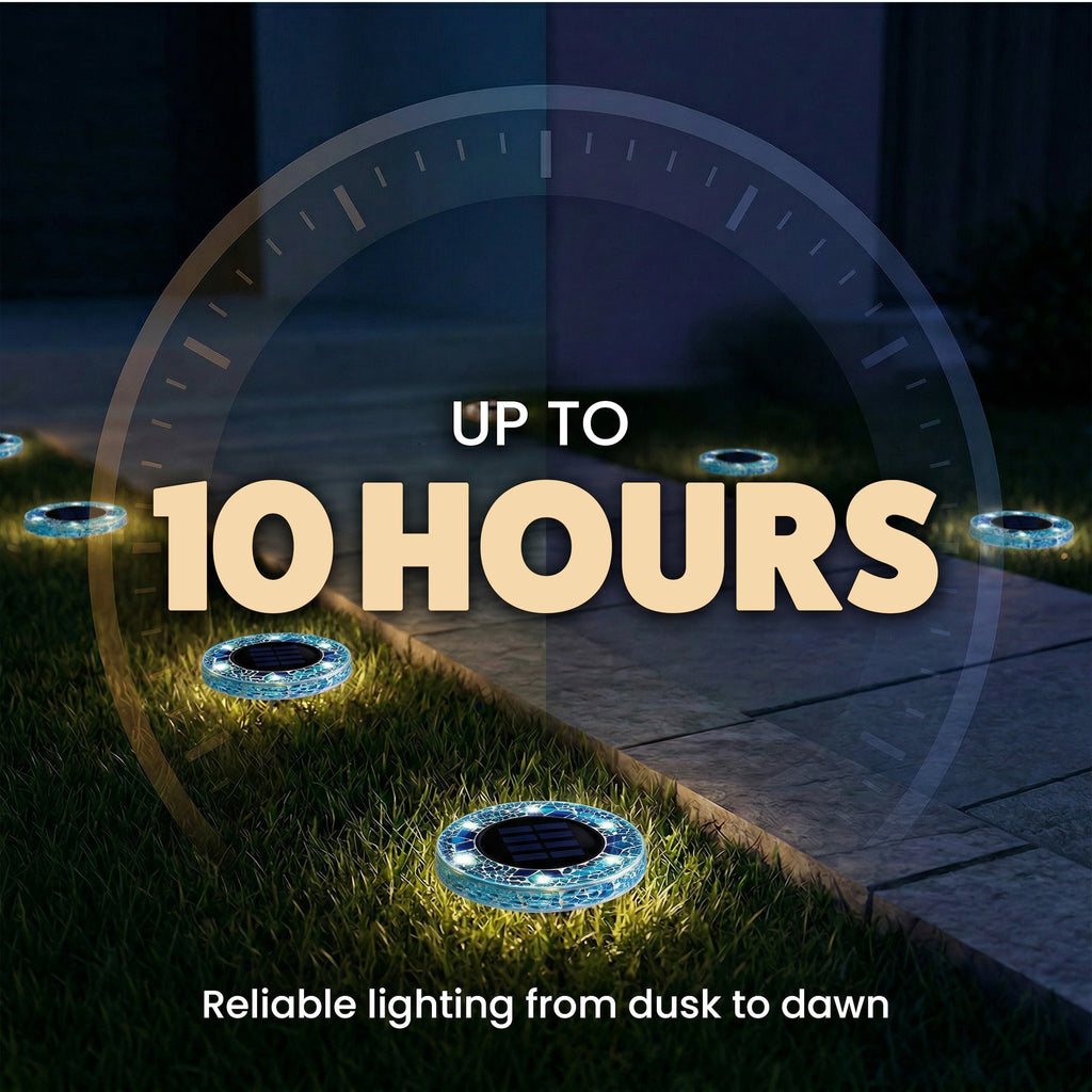 Bell + Howell Pathway & Landscape Mosaic Disk Light 4 Pack