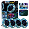 Solar Outdoor Mosaic Disk Lights, Waterproof Decorative Pathway LED Light, Auto On/Off