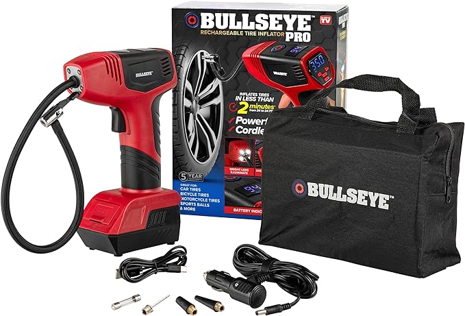 Bullseye PRO - Portable Air Compressor & Tire Inflator 2000mah