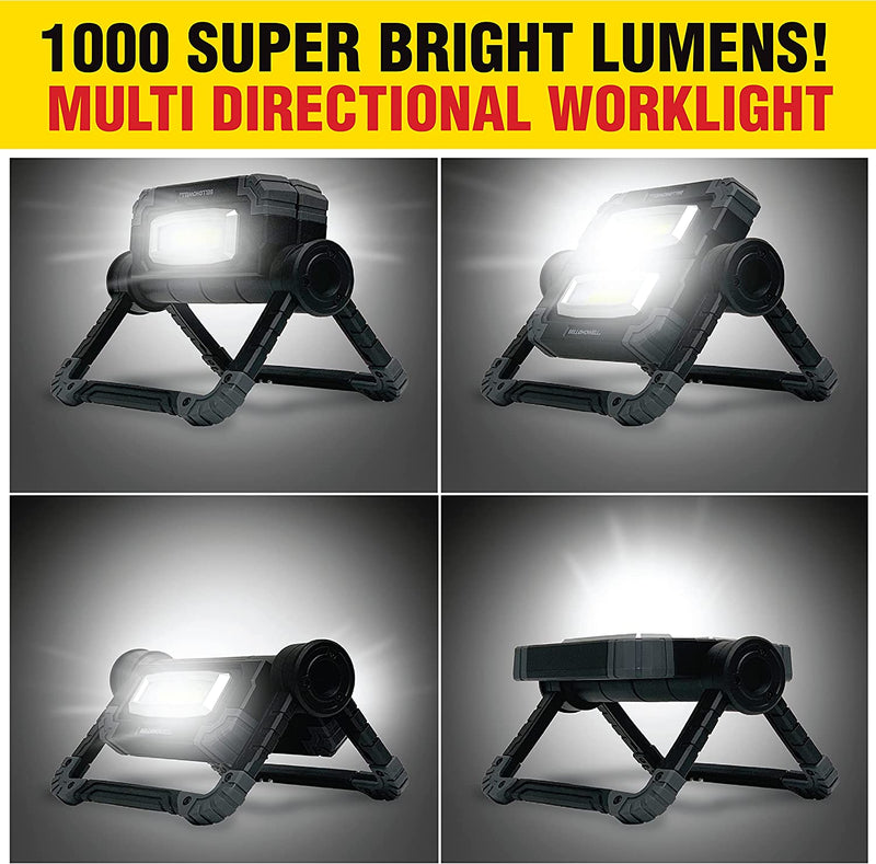 Bell+Howell Worklight 360 PRO Waterproof Portable Folding Worklight Heavy-Duty Flood Light Dual Lighting Multi Position Original As Seen On TV