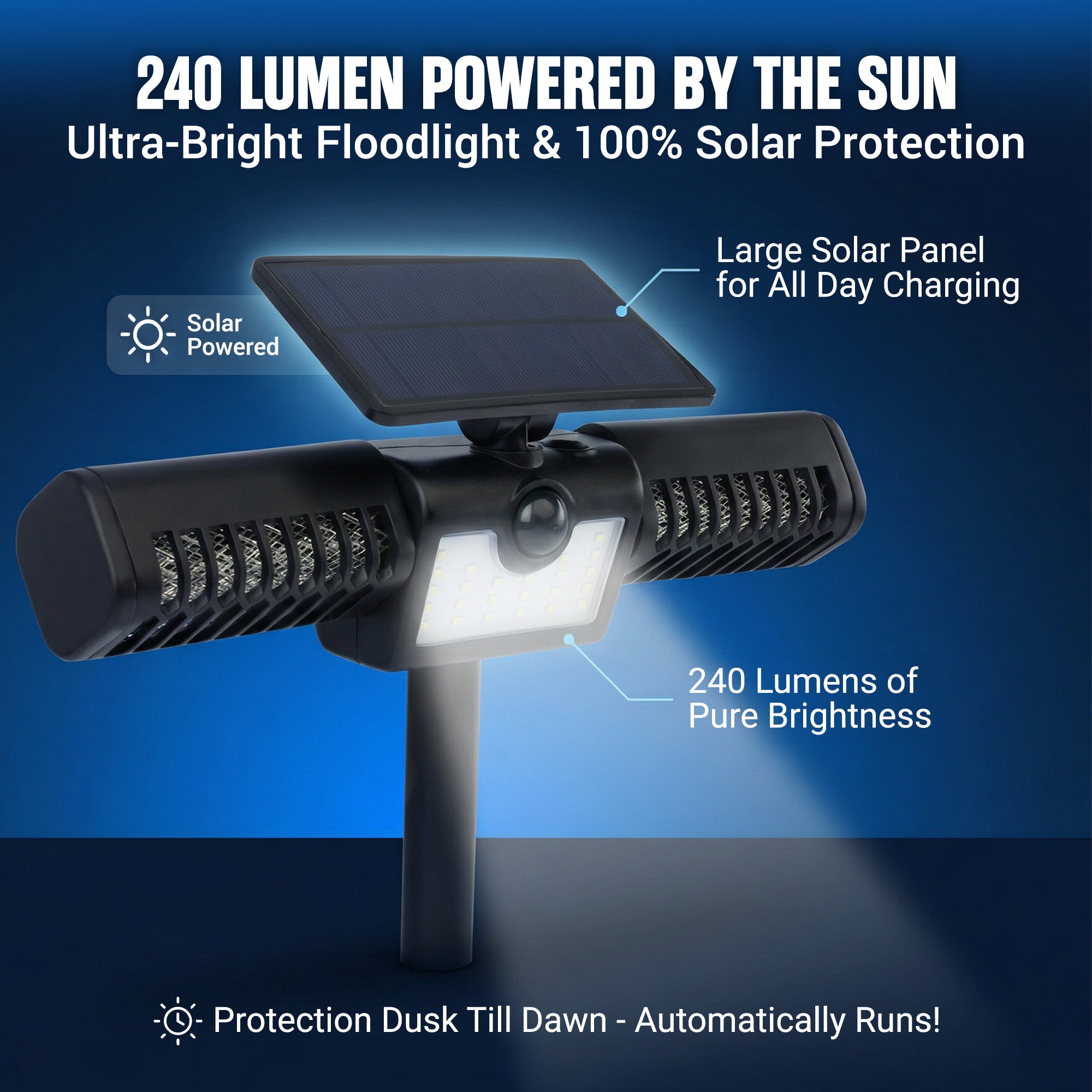 Rogue Monster Solar Bug Zapper – 2-in-1 Solar Flood Light & Electric Mosquito Zapper for Outdoor Pest Control