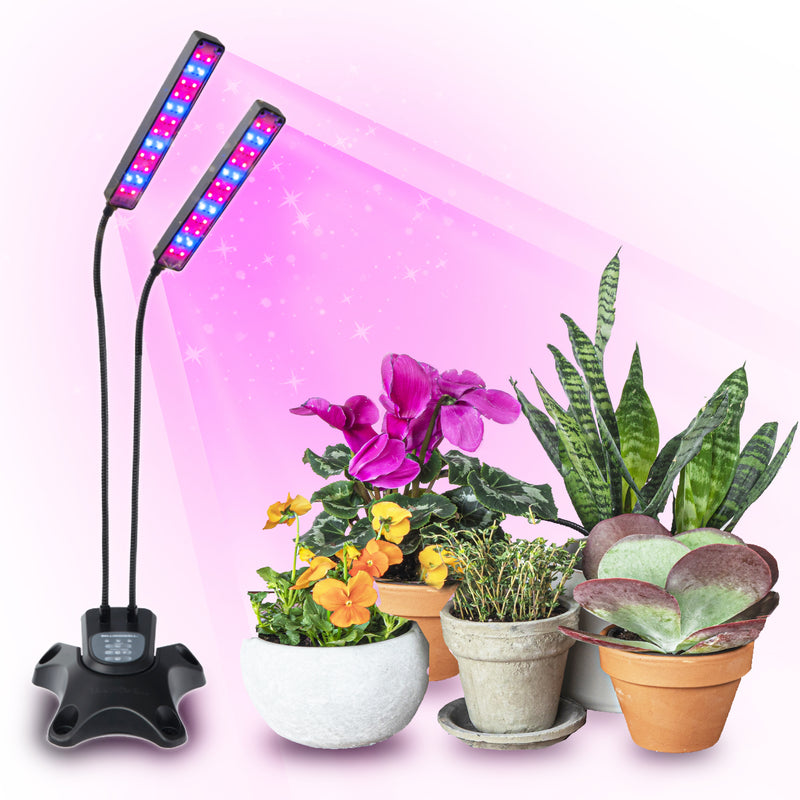 Bionic Grow Light - 2, 3 and 4-Head Adjustable Full Spectrum LED Grow Lamps with Timer