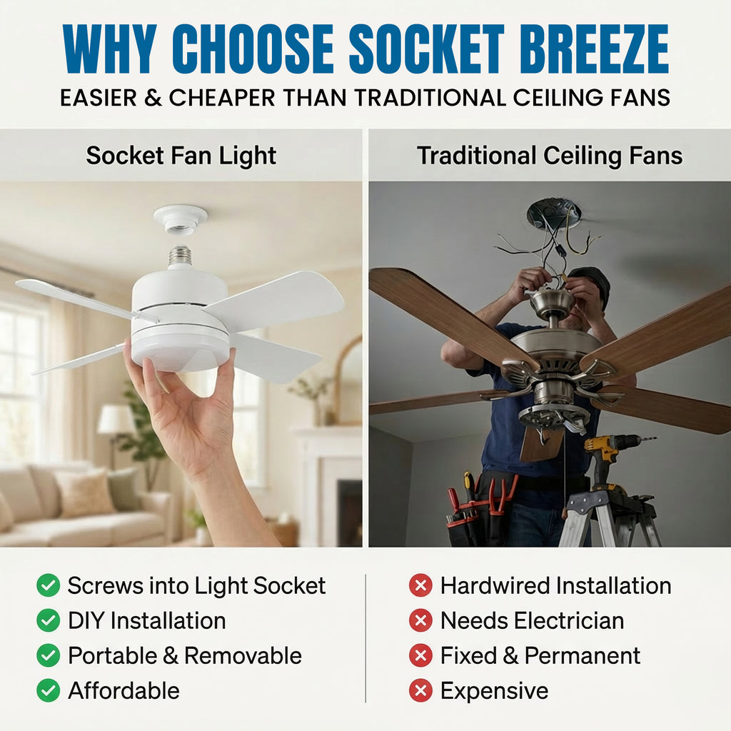 SocketFan Ceiling Fan