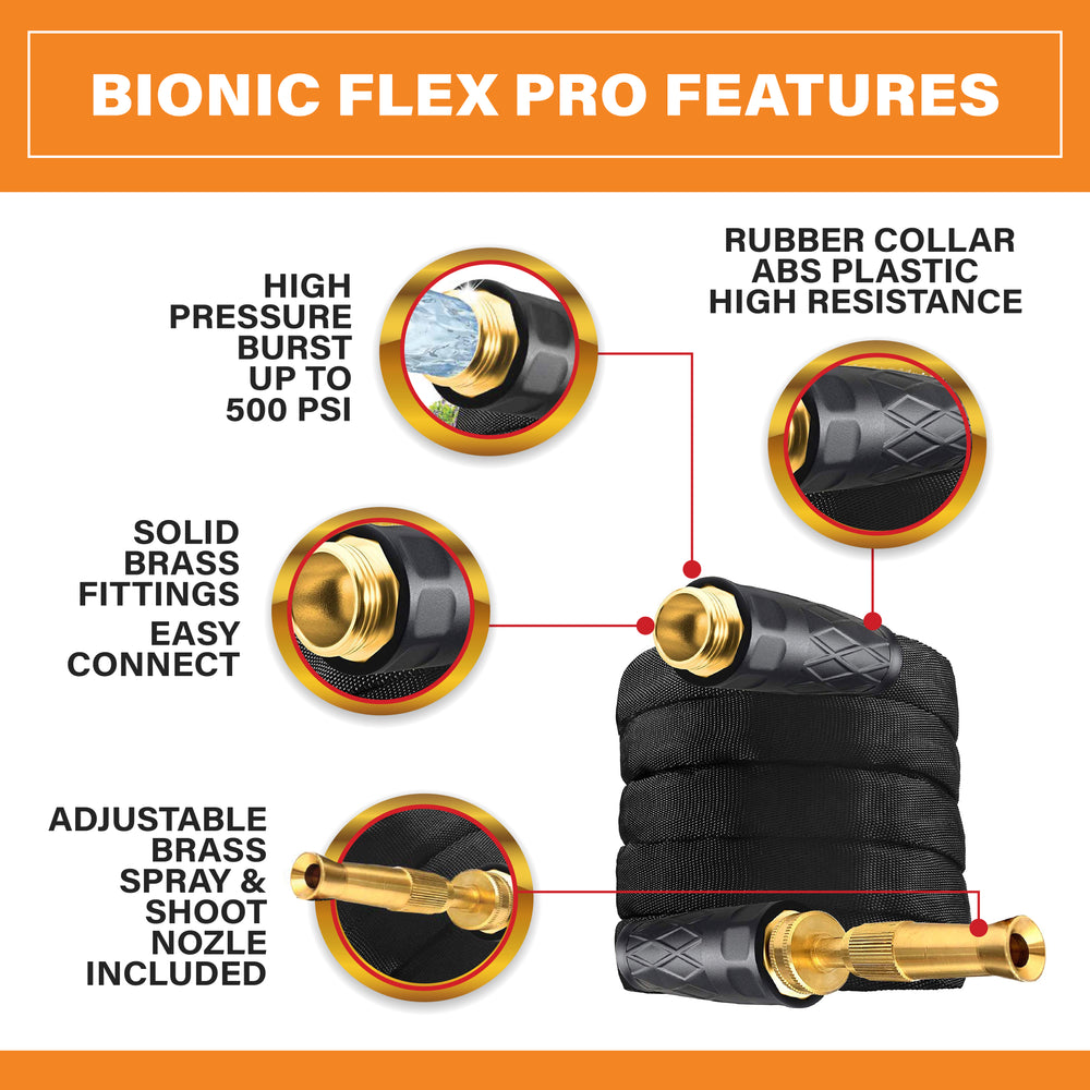 Bionic Flex Pro Heavy-Duty Brass Garden Hose