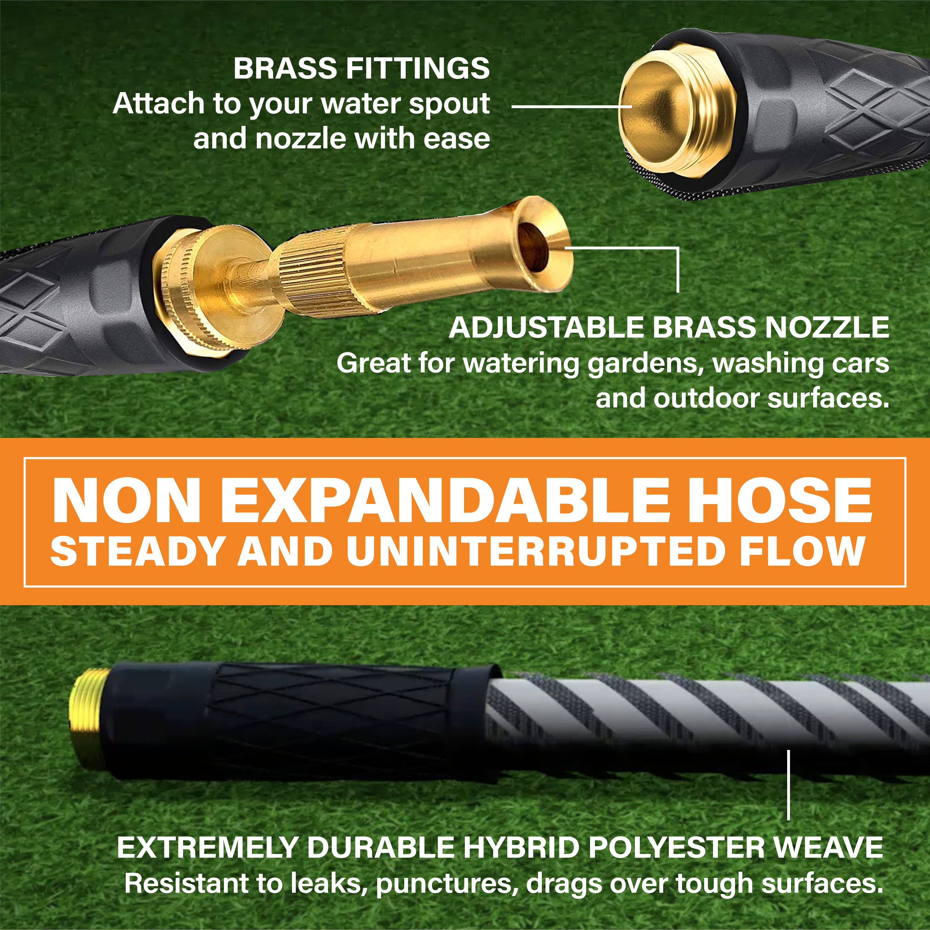 Bionic Flex Pro Heavy-Duty Brass Garden Hose