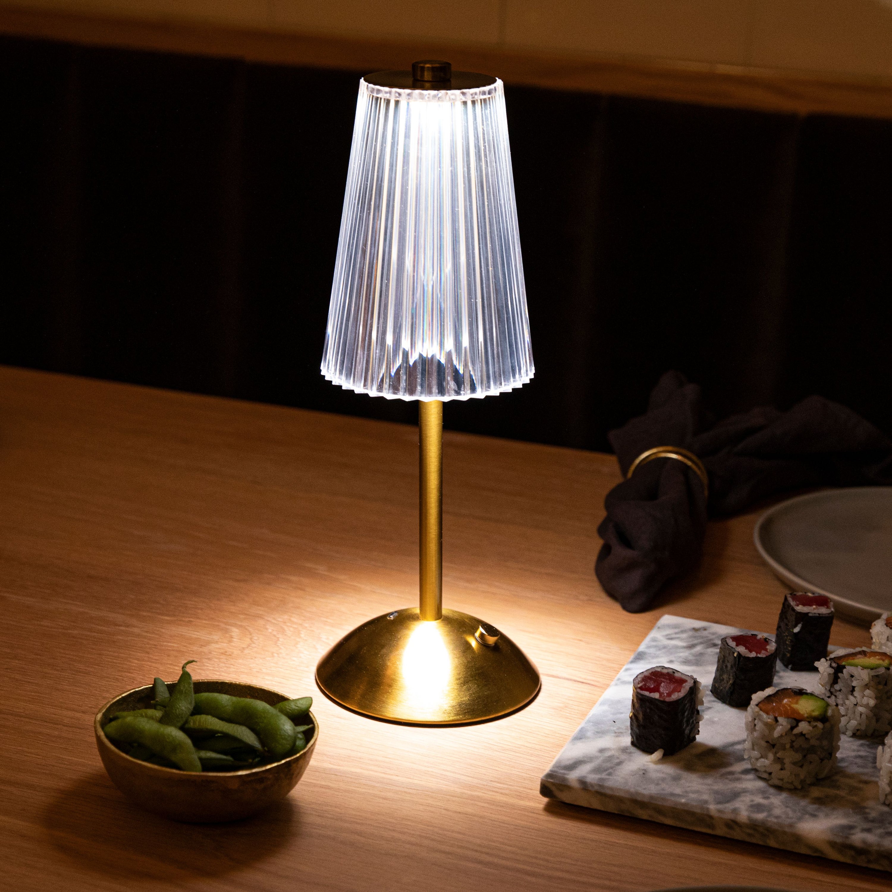 Gold Rechargeable Touch Control Lamp - The Auburn