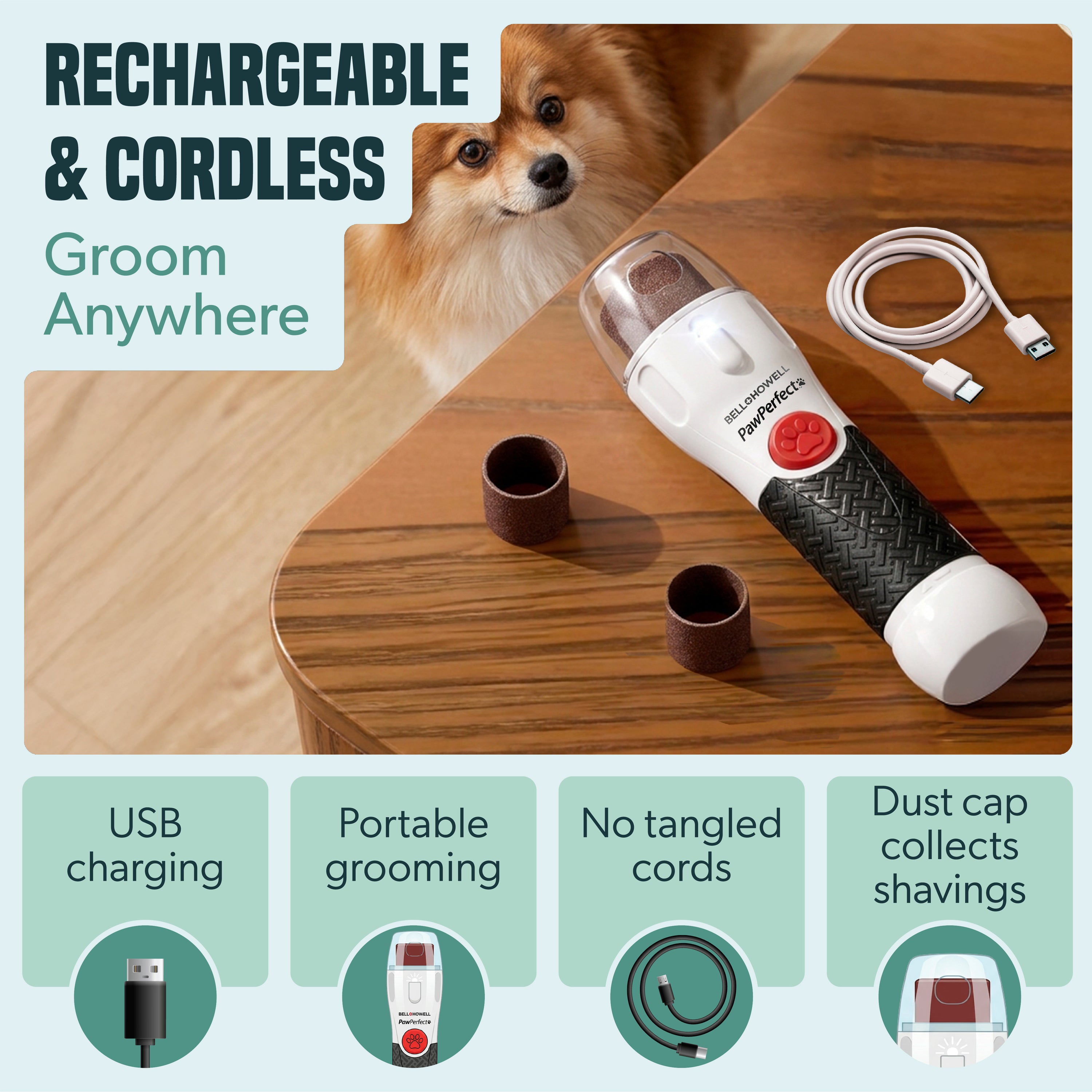 Paw Perfect Rechargeable Pet Nail Trimmer