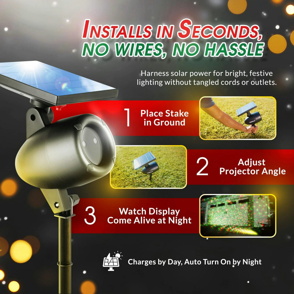 Solar StarTastic Motion Holiday Projector