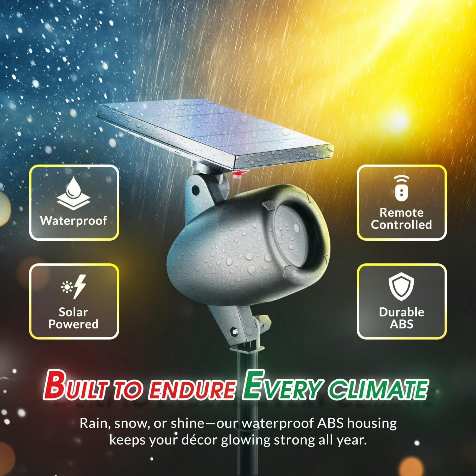 Solar StarTastic Motion Holiday Projector