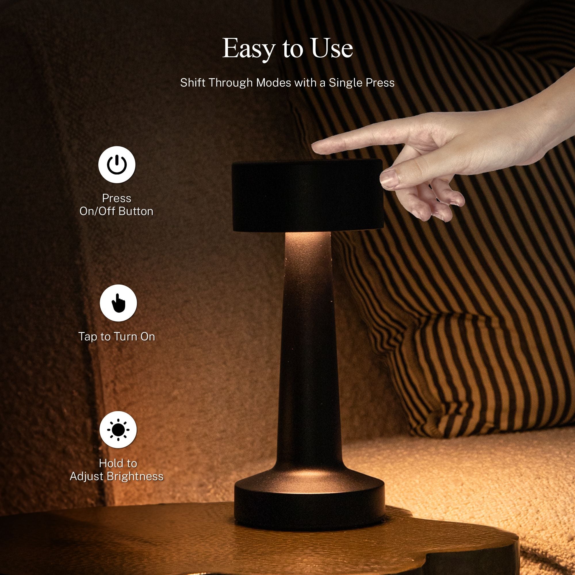 The Chelsea - Rechargeable Touch Control Lamp