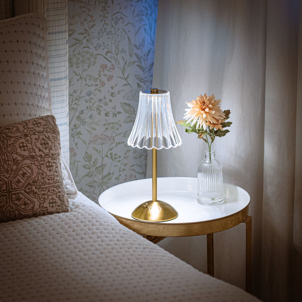 Gold Rechargeable Touch Control Lamp - The Alma