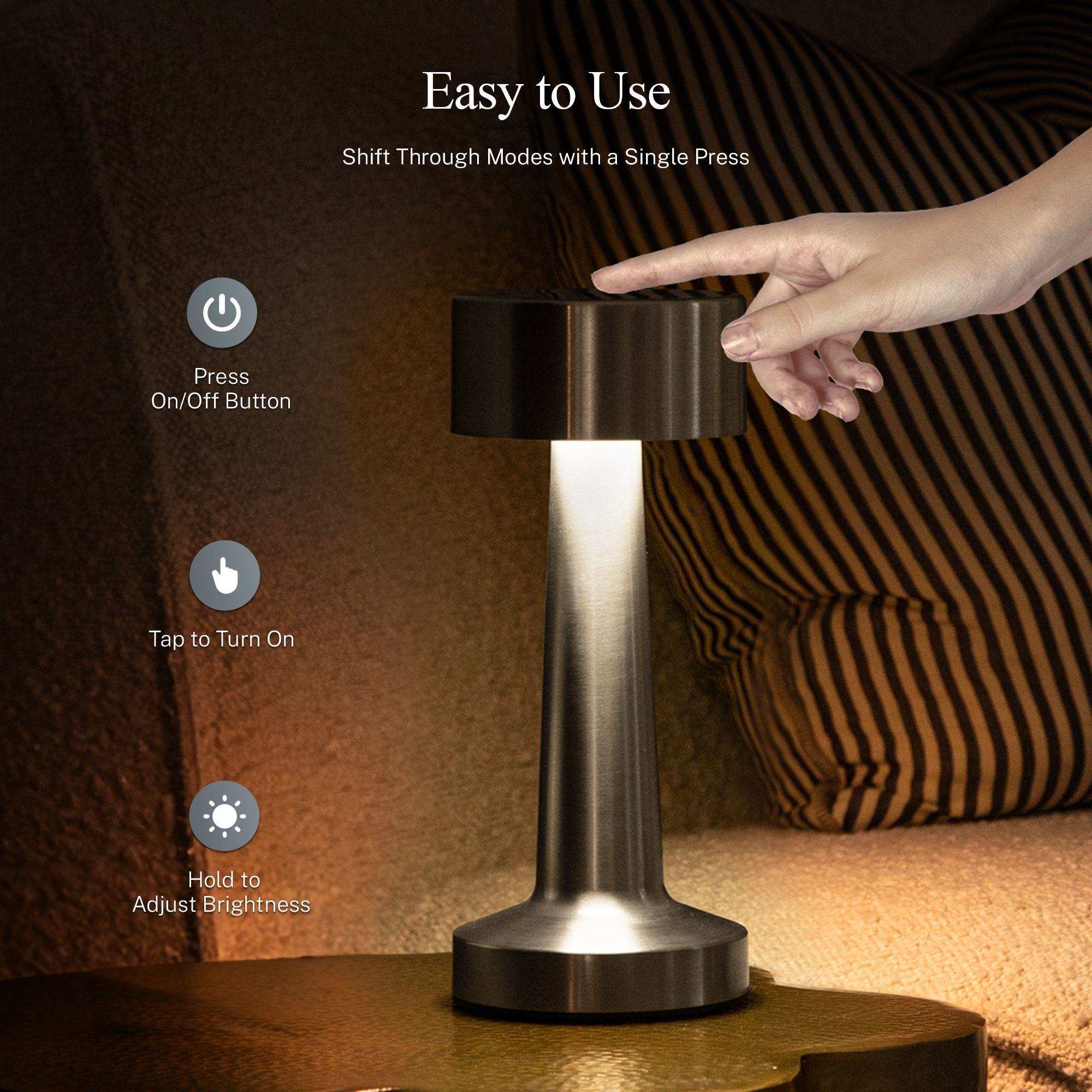 The Chelsea - Rechargeable Touch Control Lamp