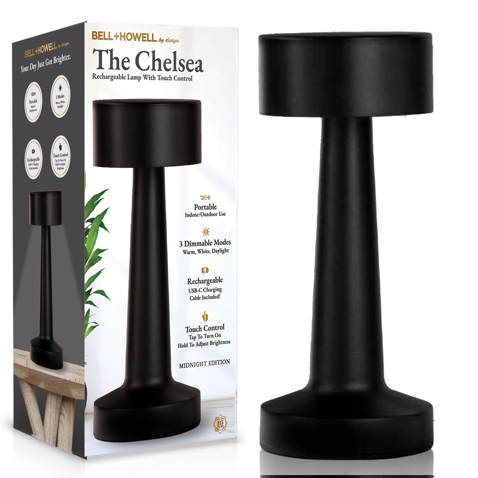 The Chelsea - Rechargeable Touch Control Lamp