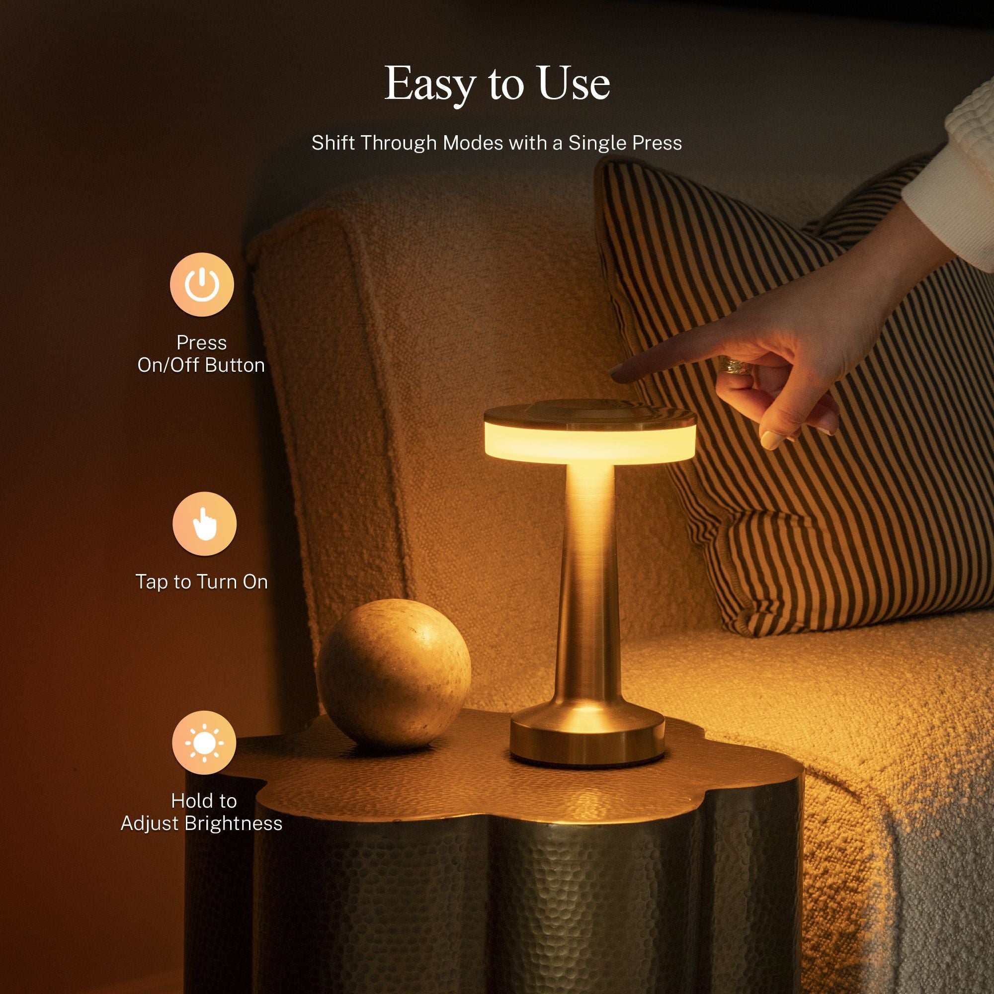 The Lexington - Rechargeable Touch Control Lamp