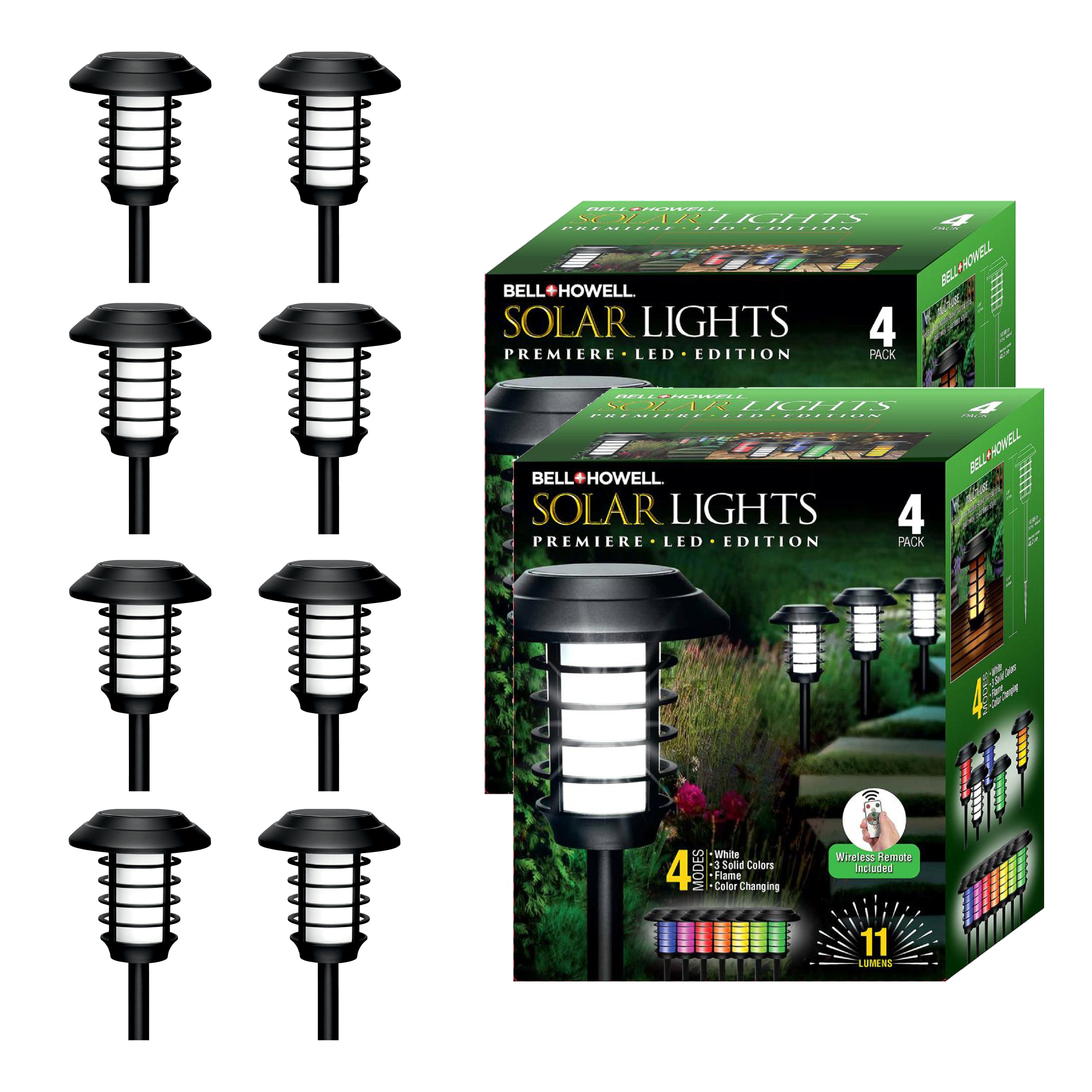Bell + Howell Color Changing Solar Pathway Lights- 8 PK