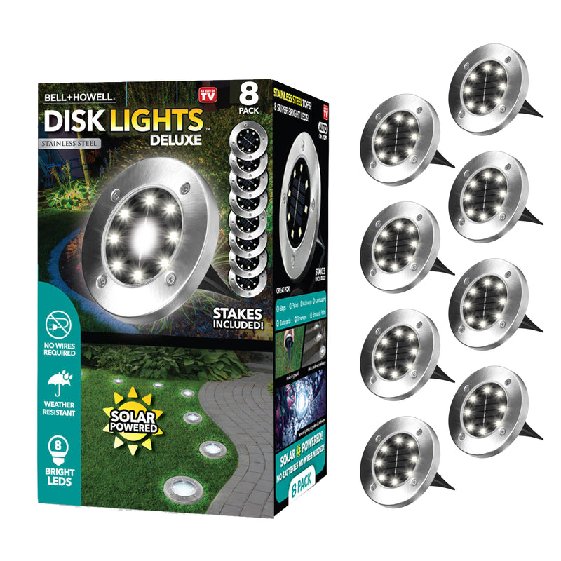 Bell + Howell Pathway & Landscape Disk Lights - 8 Pack