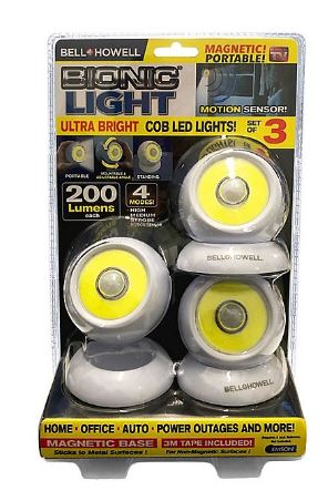Magnetic COB LED Sensor Lights 3 Pack