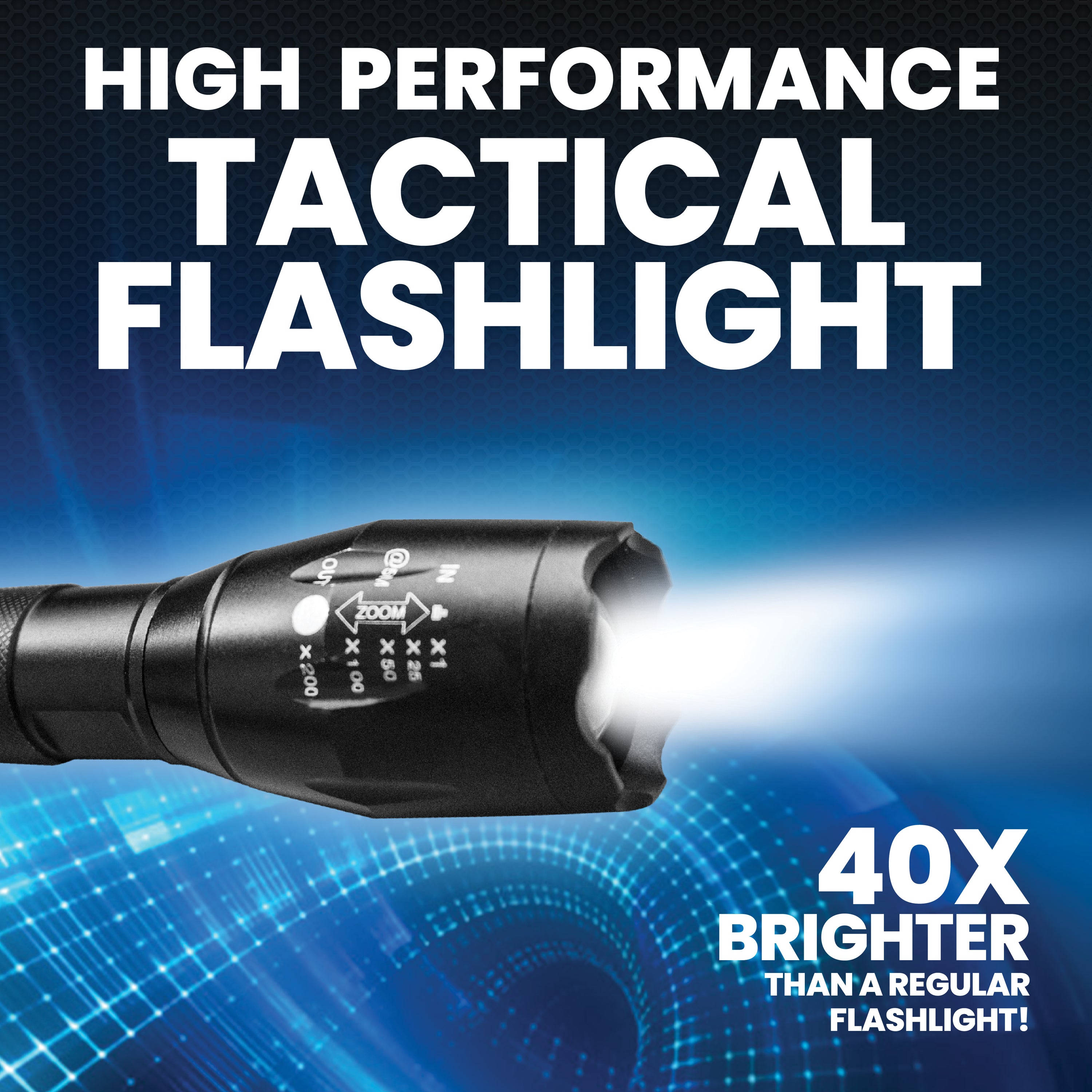 Bell Howell 3pk Taclight 40x High Performance 50000 HRS Flashlight - 3 Pack