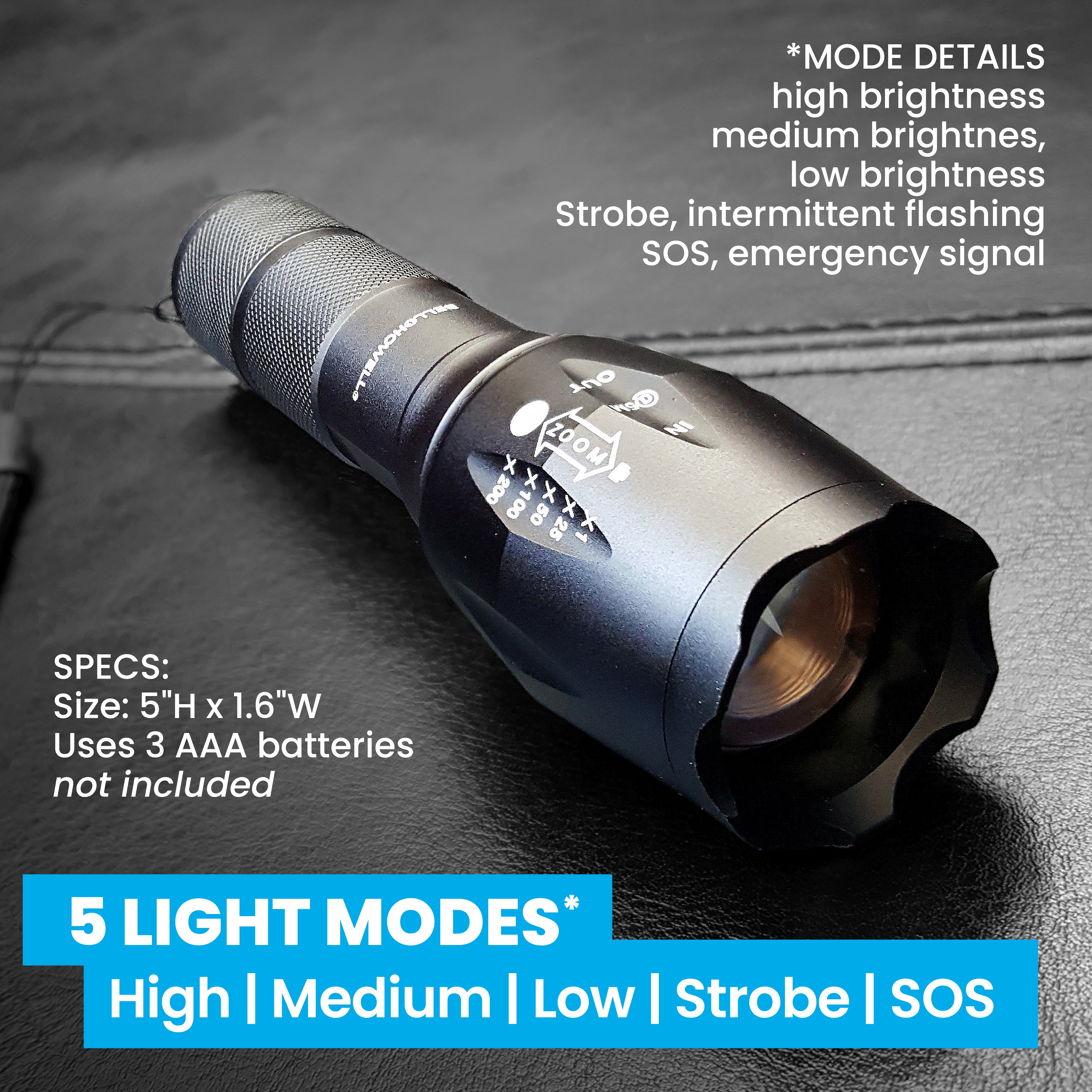 Bell Howell 3pk Taclight 40x High Performance 50000 HRS Flashlight 3 Bell Howell