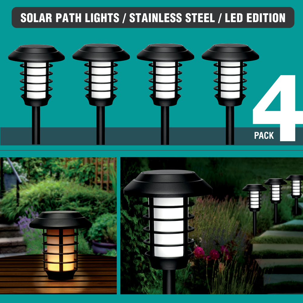 Solar Flame pathway Lights 4 Pack