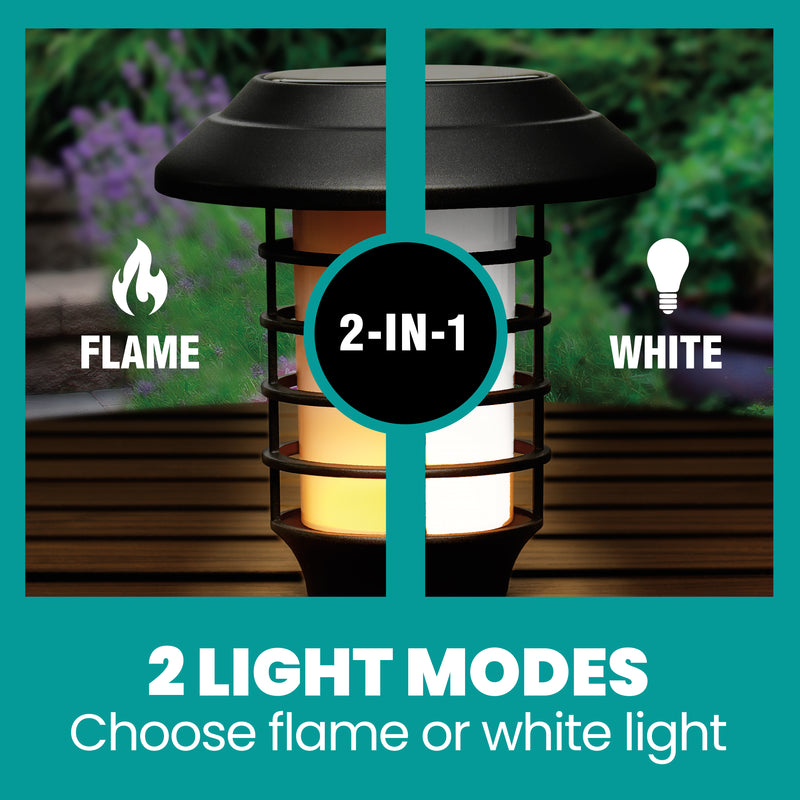 Solar Flame pathway Lights 4 Pack