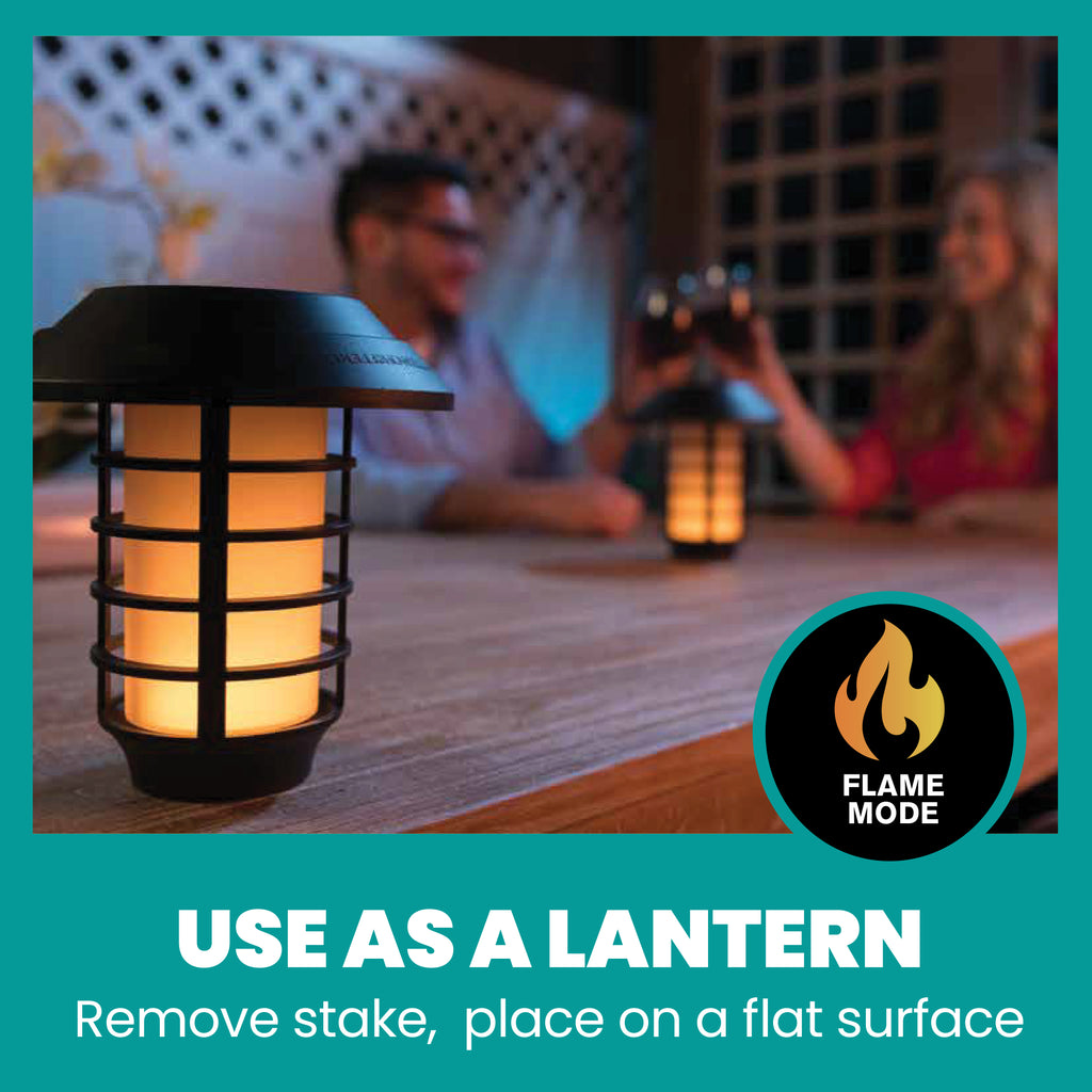 Solar Flame pathway Lights 4 Pack