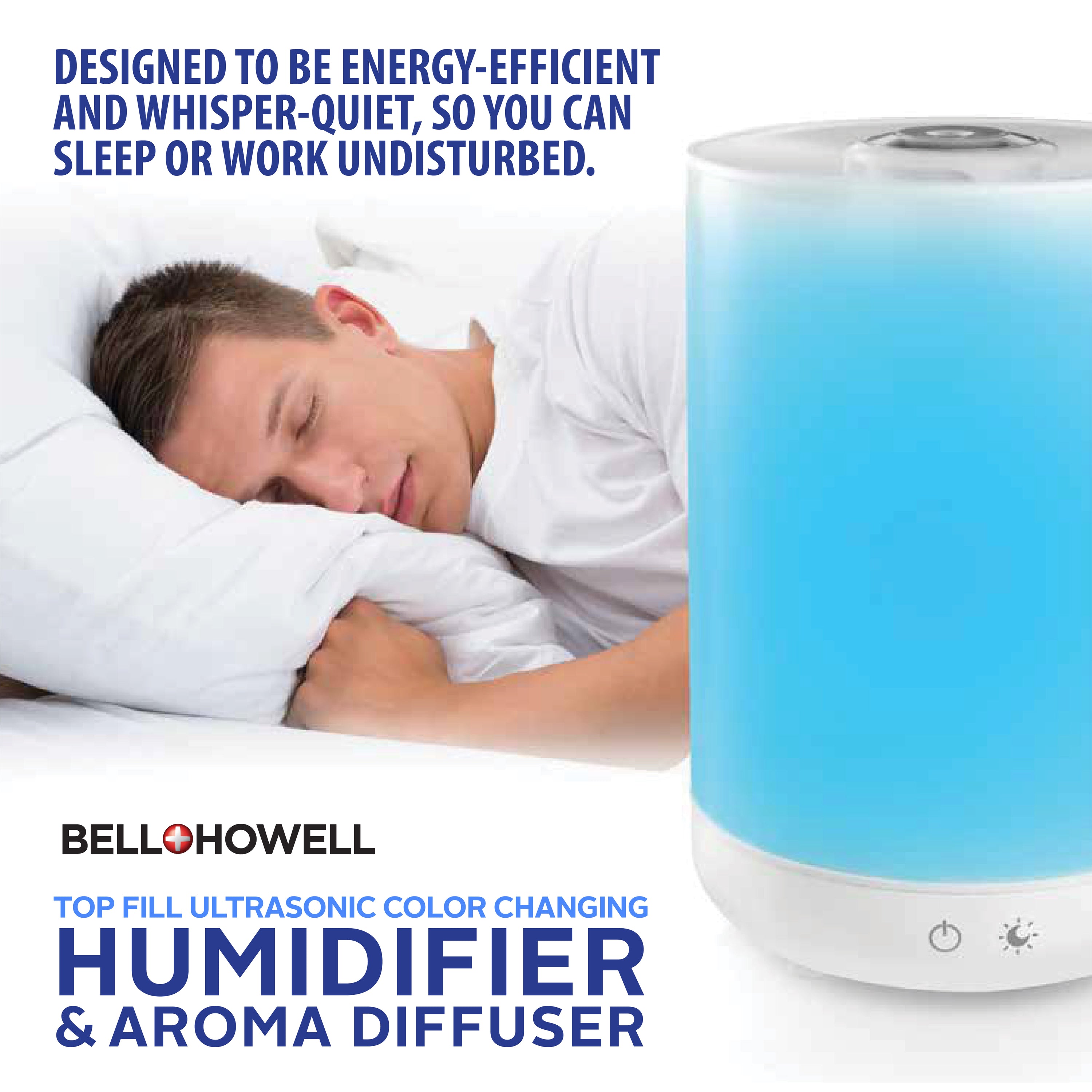 Bell + Howell Top Fill Color Changing Humidifier