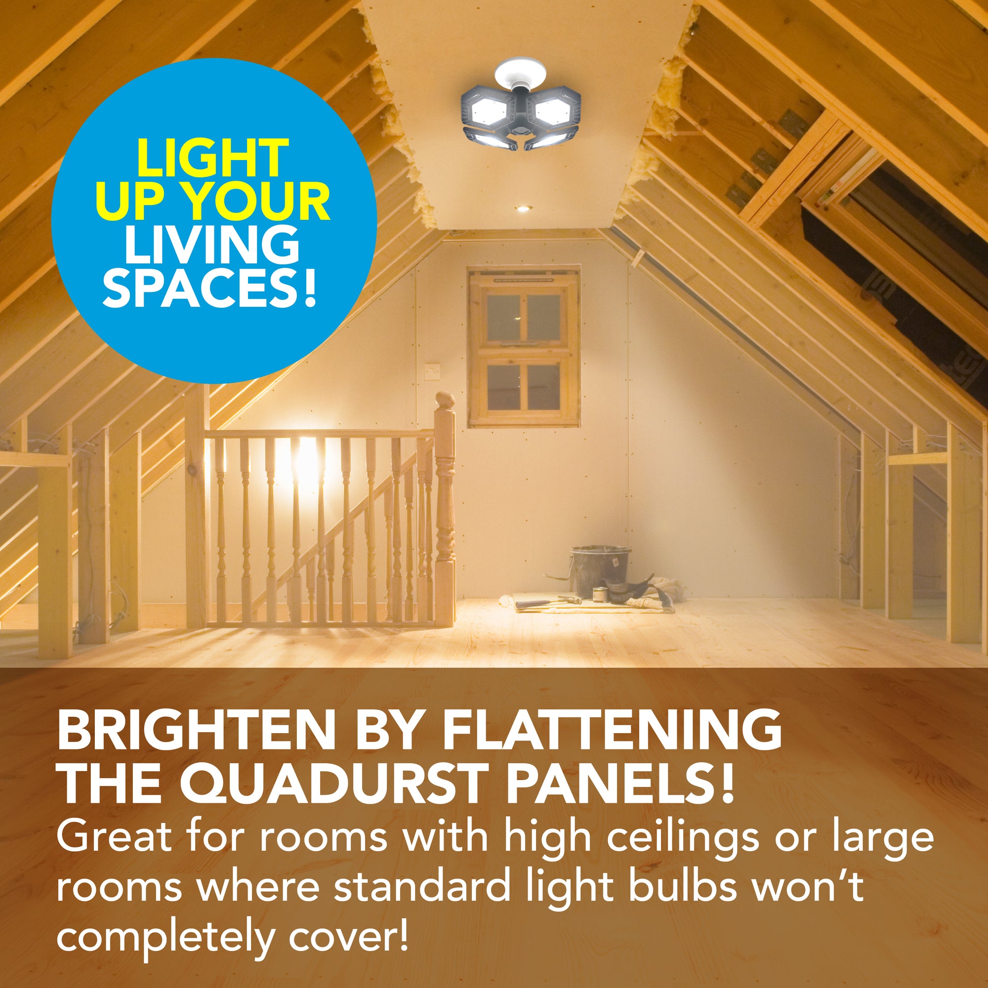 Bell+Howell Quadburst LED Lighting with 5,500 Lumens, 4 MultiDirectio