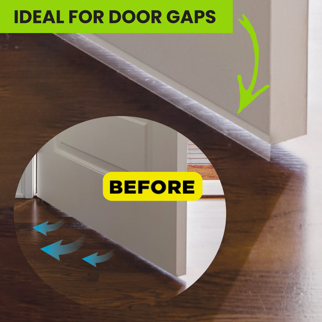Alien Draft Seal 49 Feet Insulation Tape, Transparent Silicone Weather Stripping Door Seal Strip and Under Door Draft Stopper for Window Seal and Door Bottom Seal