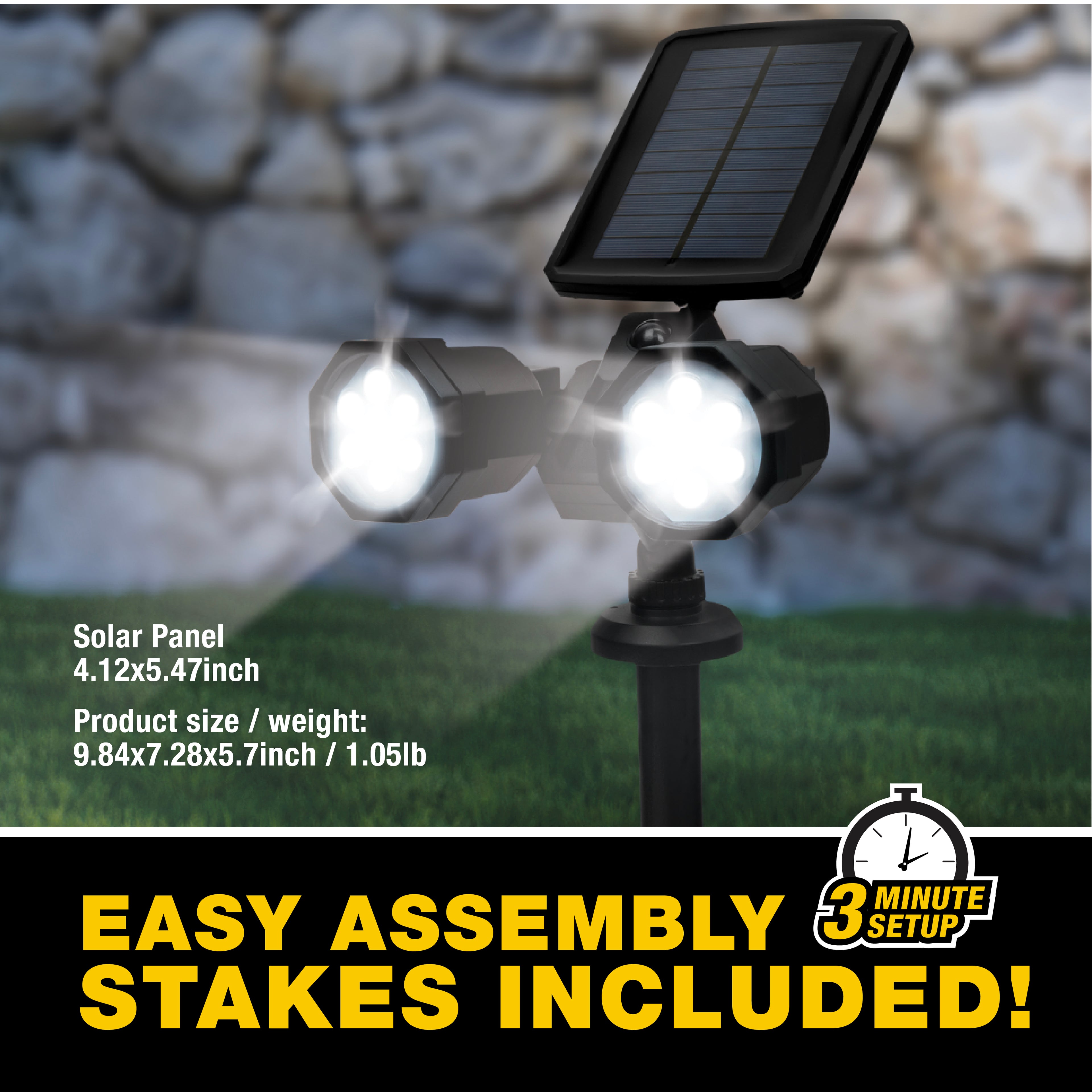 Bionic Spotlight Duo Solar Powered Spotlight