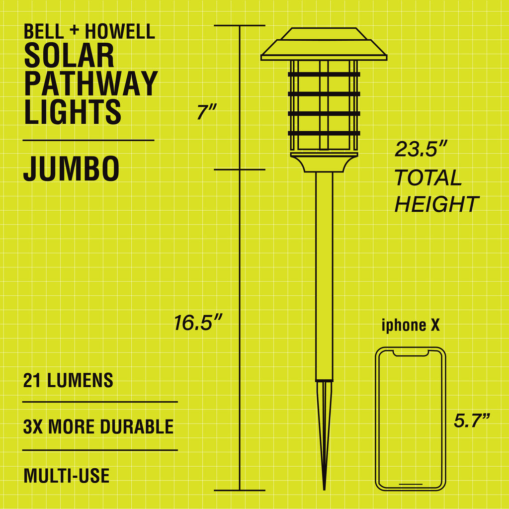 Bell + Howell Smart Solar Pathway Lights with Remote Control- 4 Pack