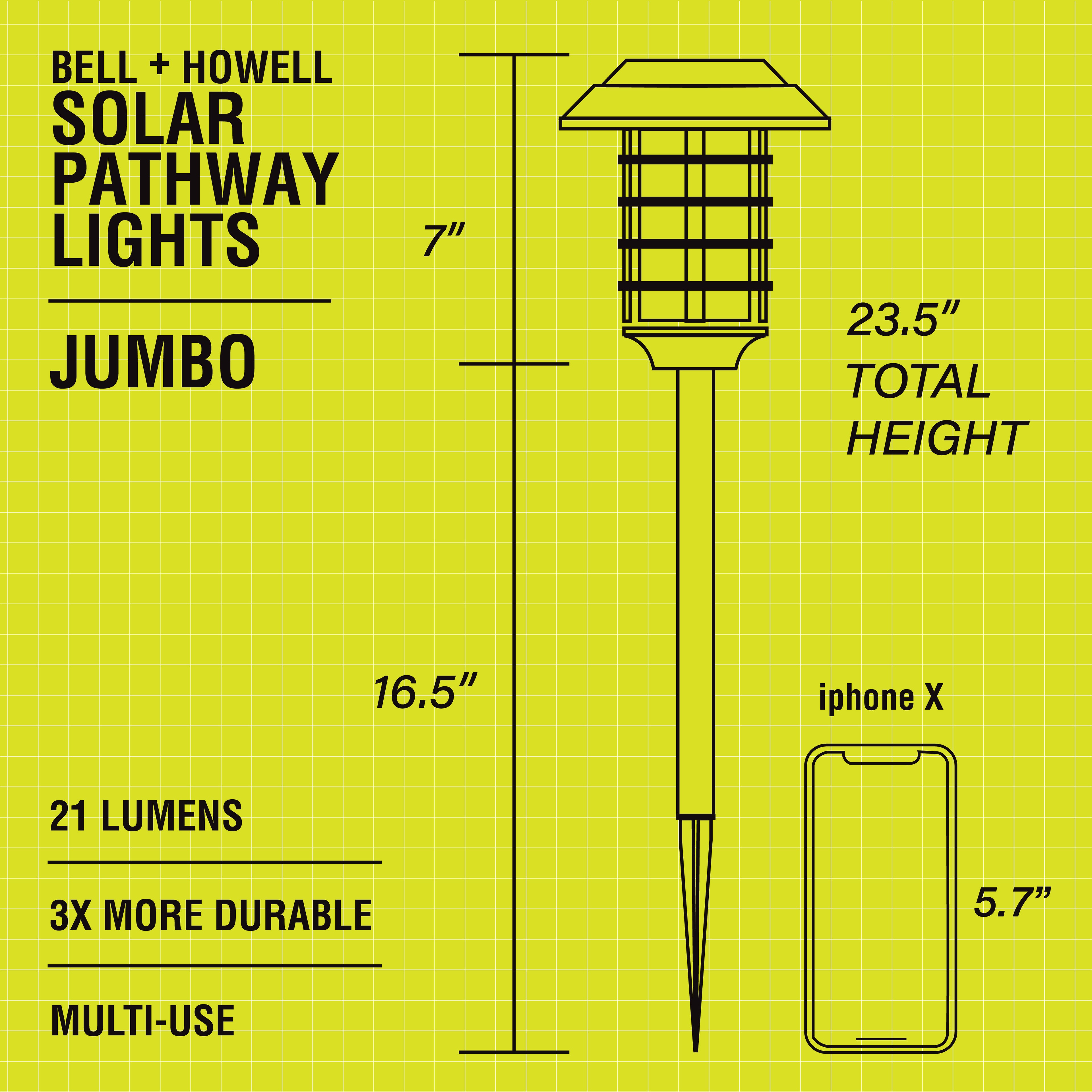Bell + Howell Smart Solar Pathway Lights with Remote Control- 4 Pack