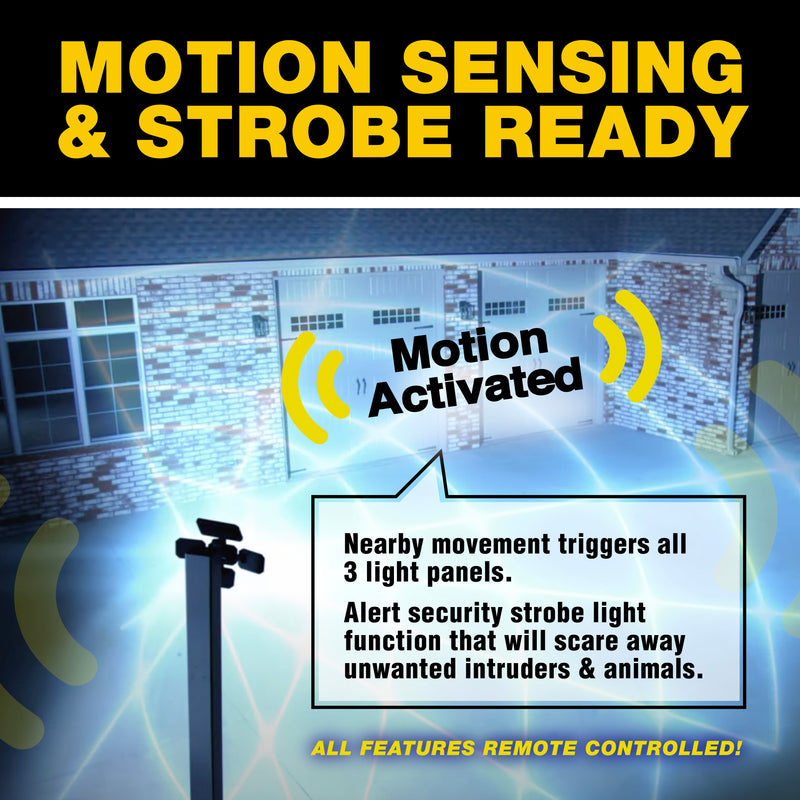 The Original Bell + Howell Bionic Remote Controlled Motion Activated Solar Floodlight