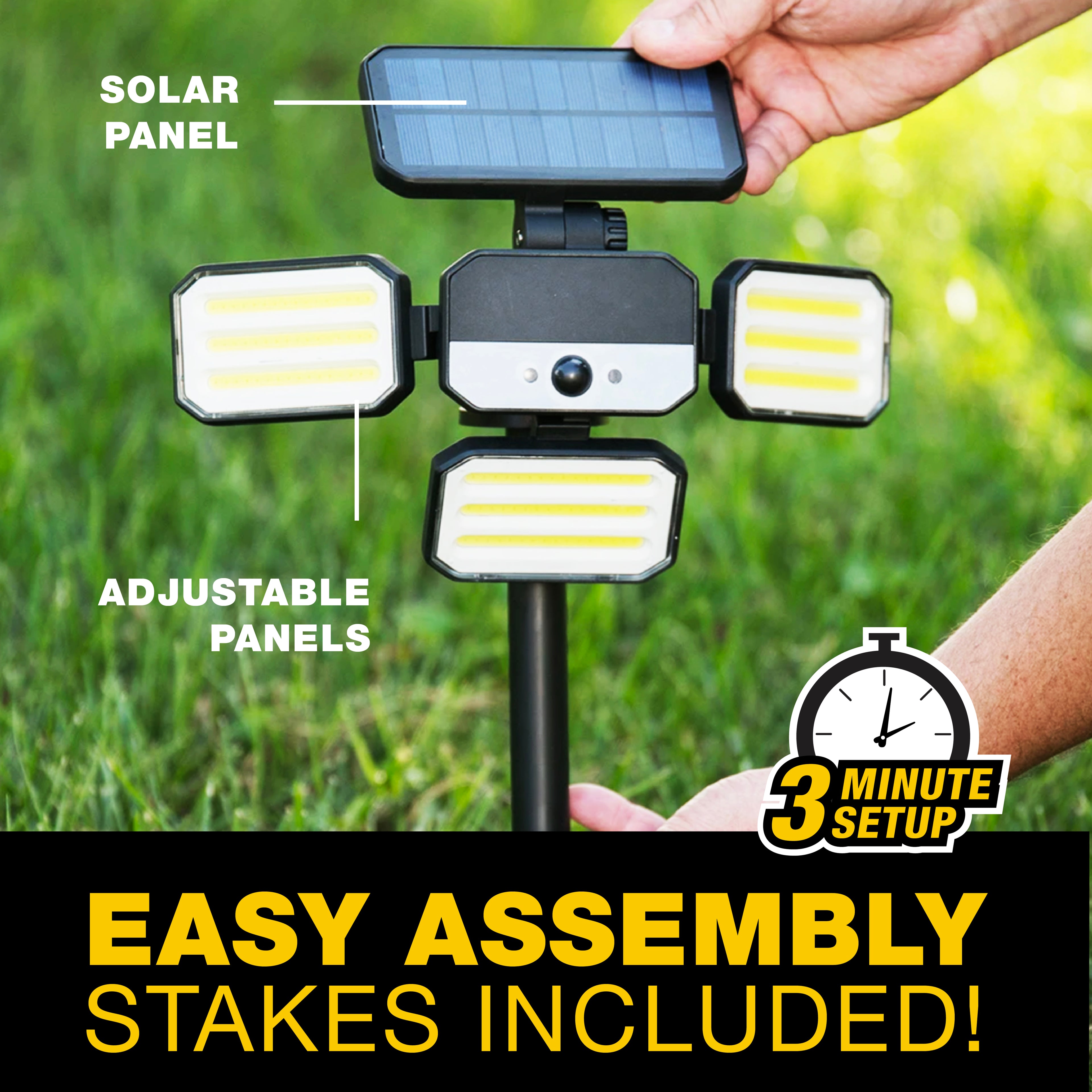 The Original Bell + Howell Bionic Remote Controlled Motion Activated Solar Floodlight
