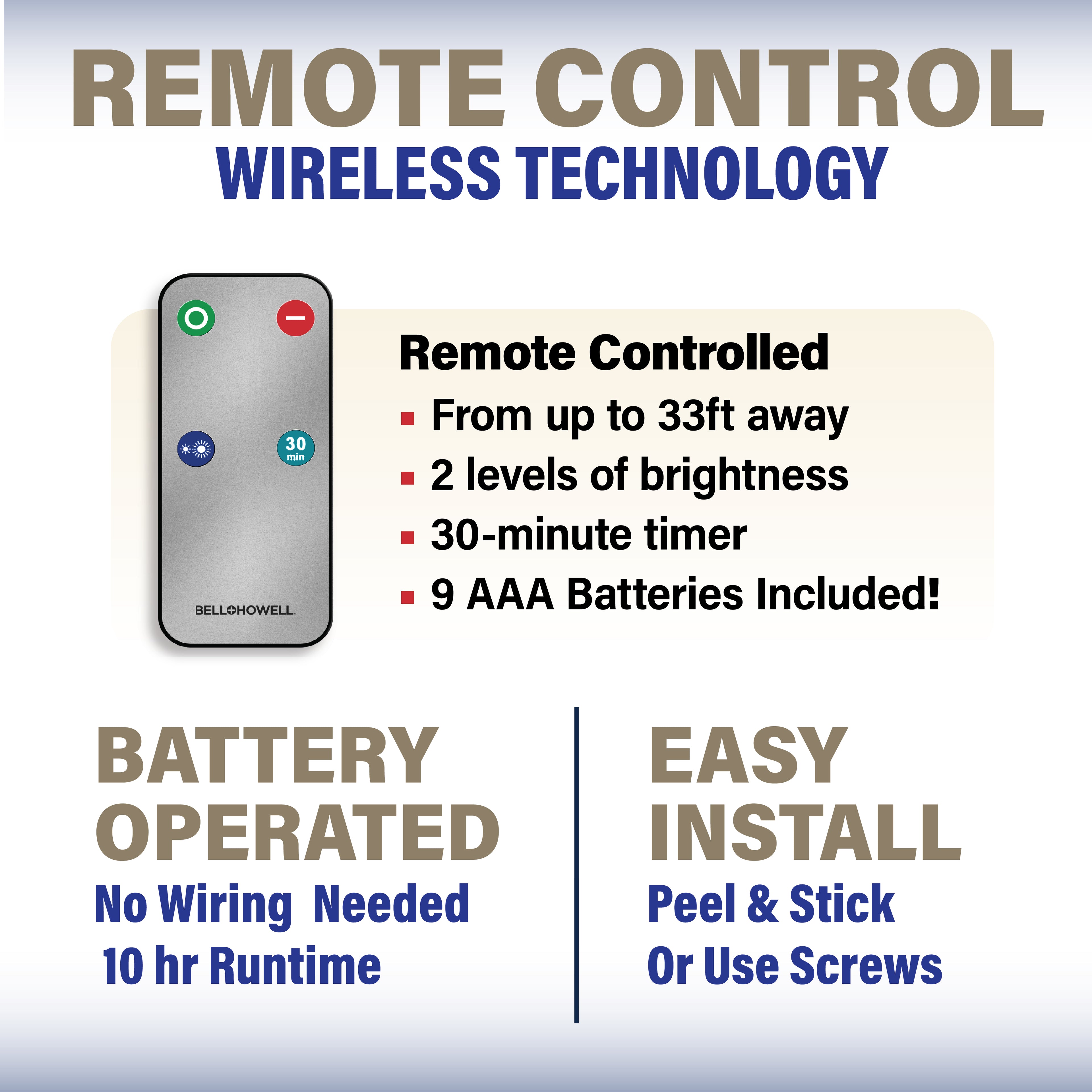 Wireless Remote Lights Chrome