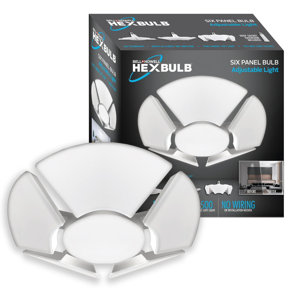 Hexbulb Adjustable 6-Panel Light Bulb - 3000 Lumens