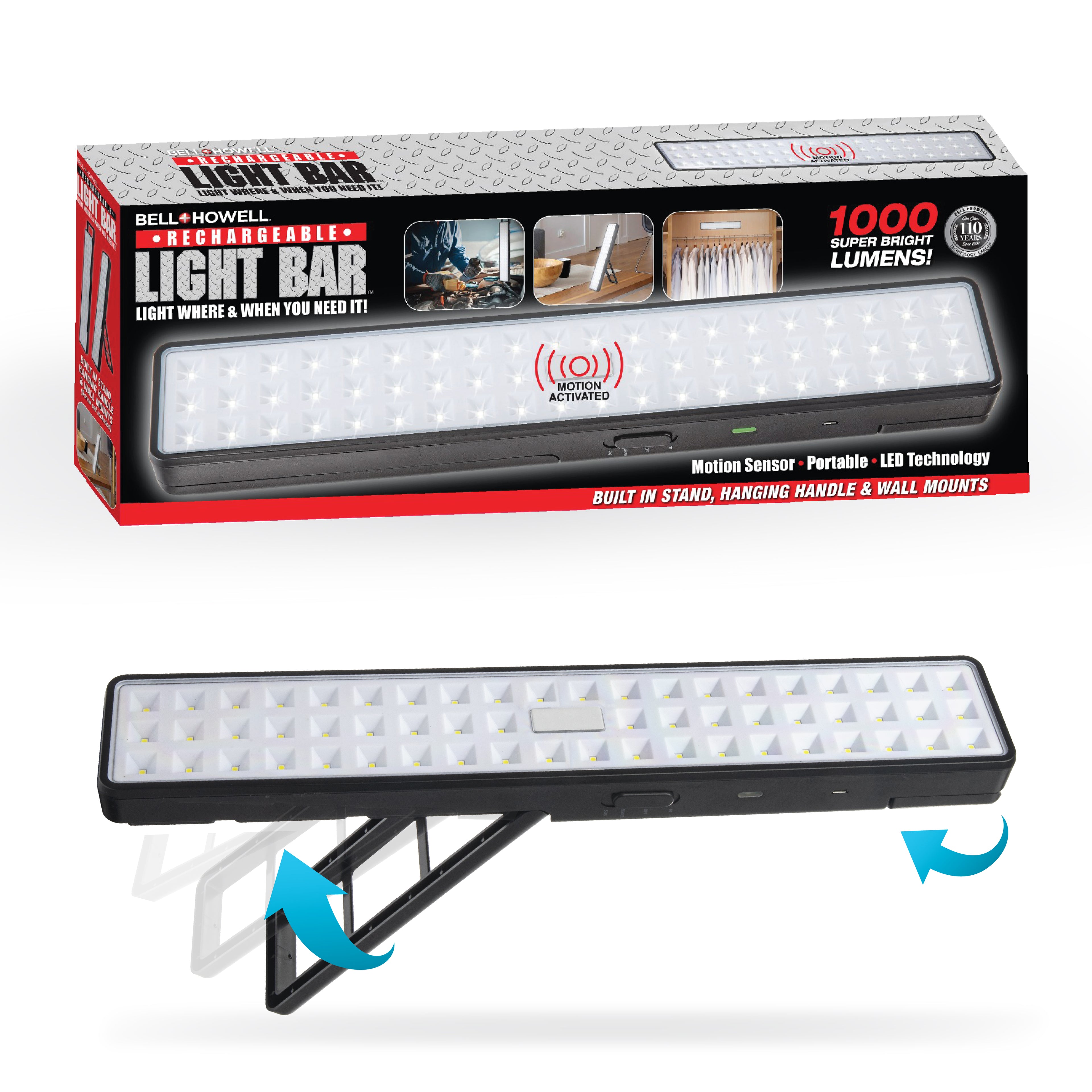Motion Activated Light Bar 1000 Lumens