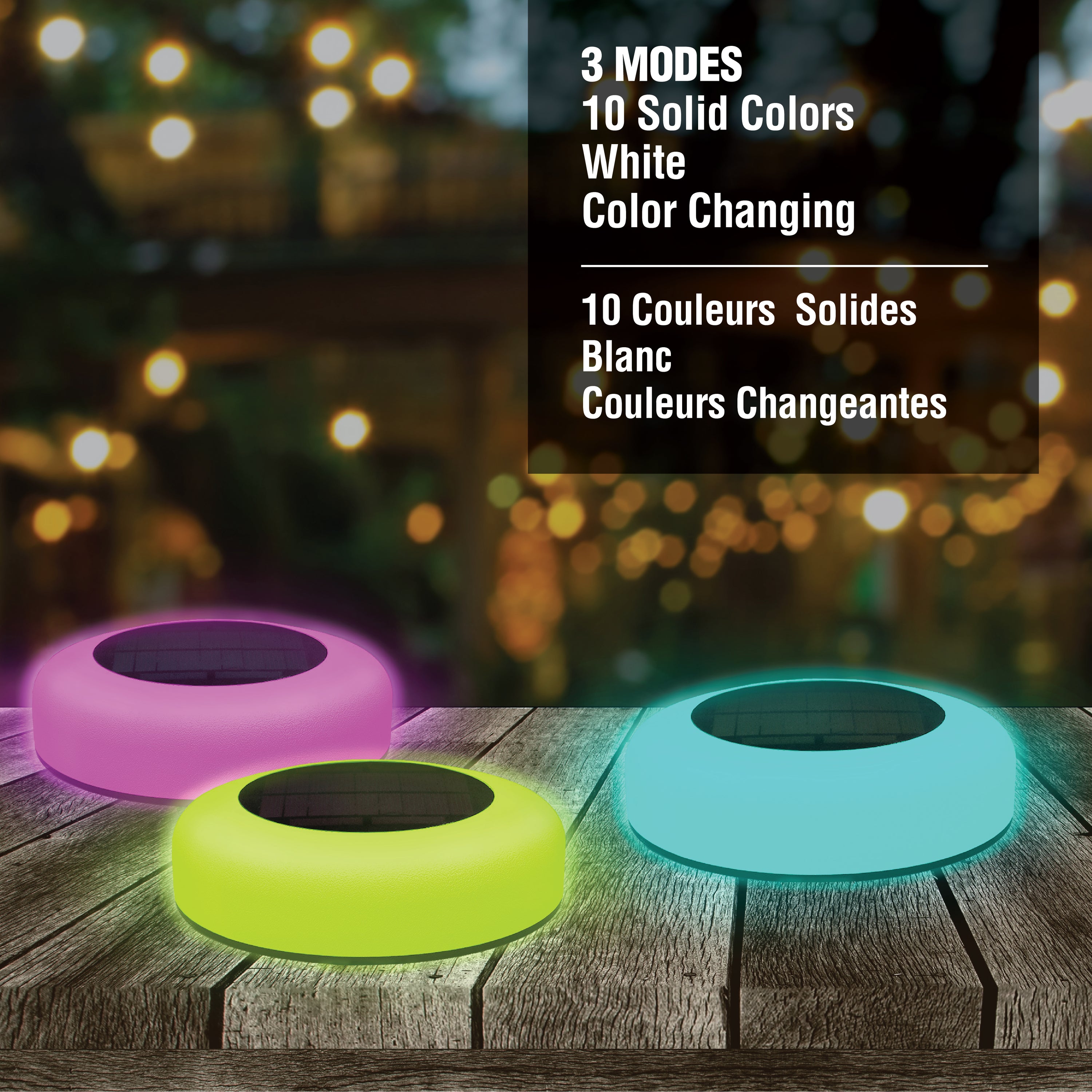 Bell + Howell Pathway & Landscape Color Disk - Color Changing Disk Lights - 4 Pack
