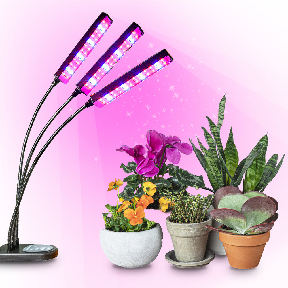 Bionic Grow Light - 2, 3 and 4-Head Adjustable Full Spectrum LED Grow Lamps with Timer