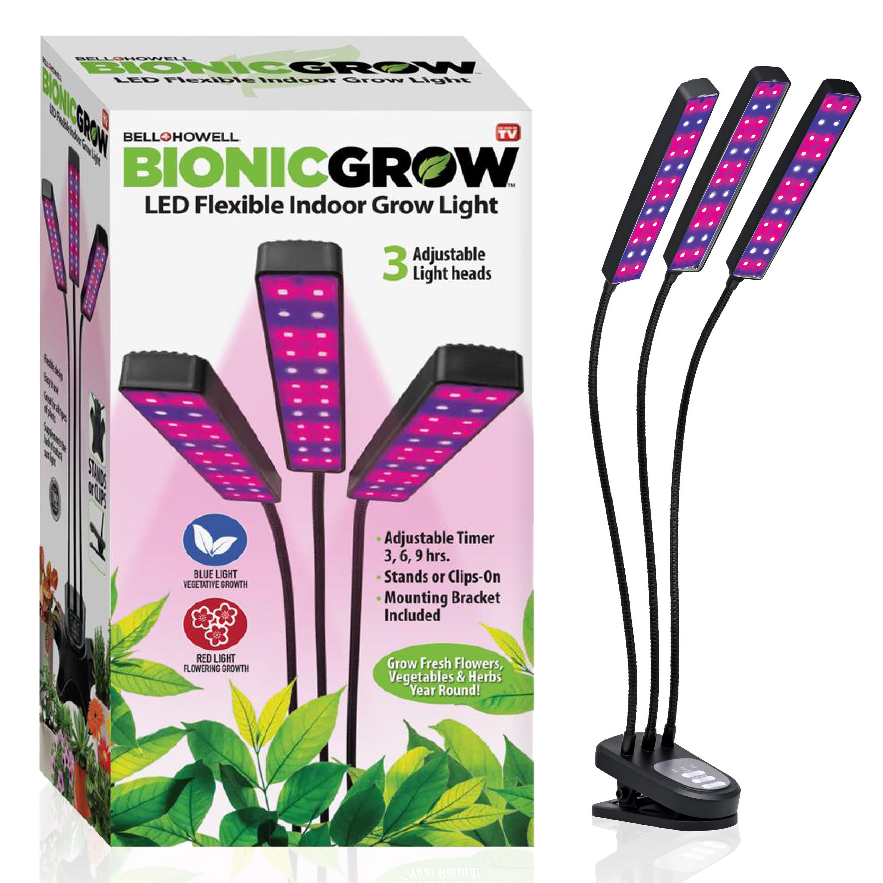 Bionic Grow - Flexible LED Indoor Grow Light (3 Heads)