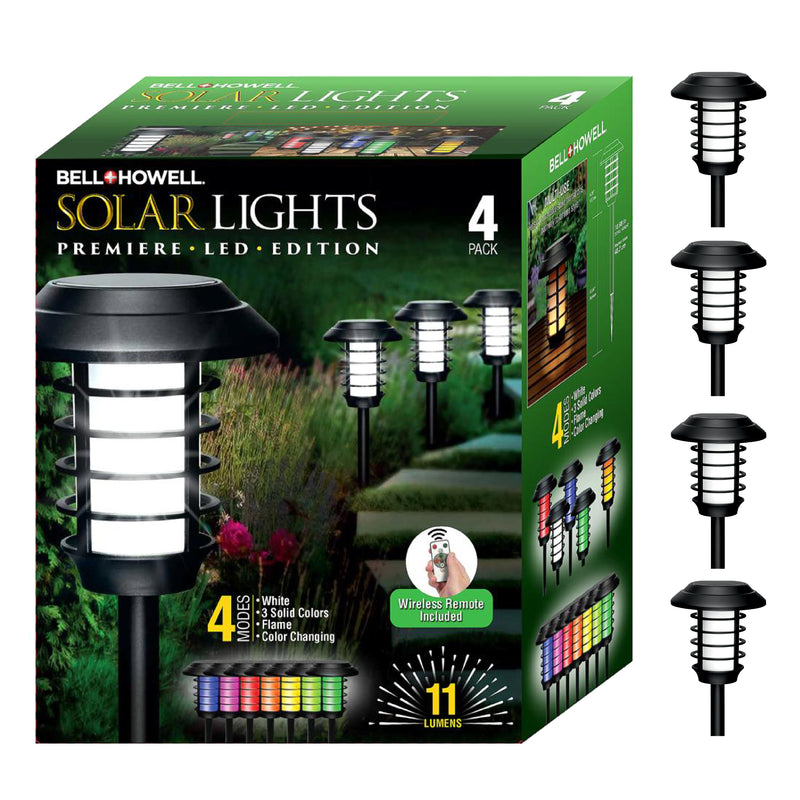 Bell + Howell Color Changing Solar Pathway Lights- 4 pack multipack