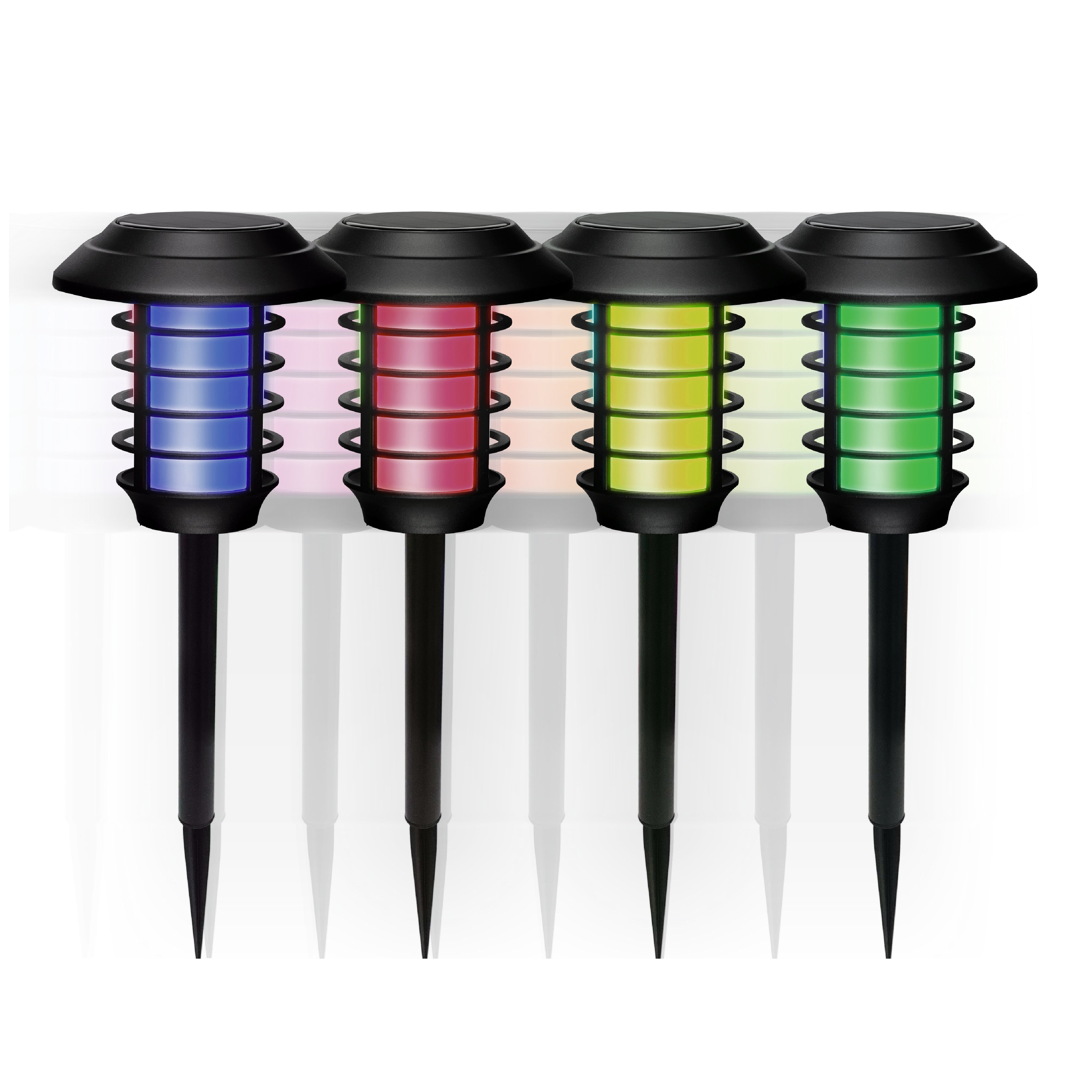 Bell + Howell Color Changing Solar Pathway Lights- 4 pack