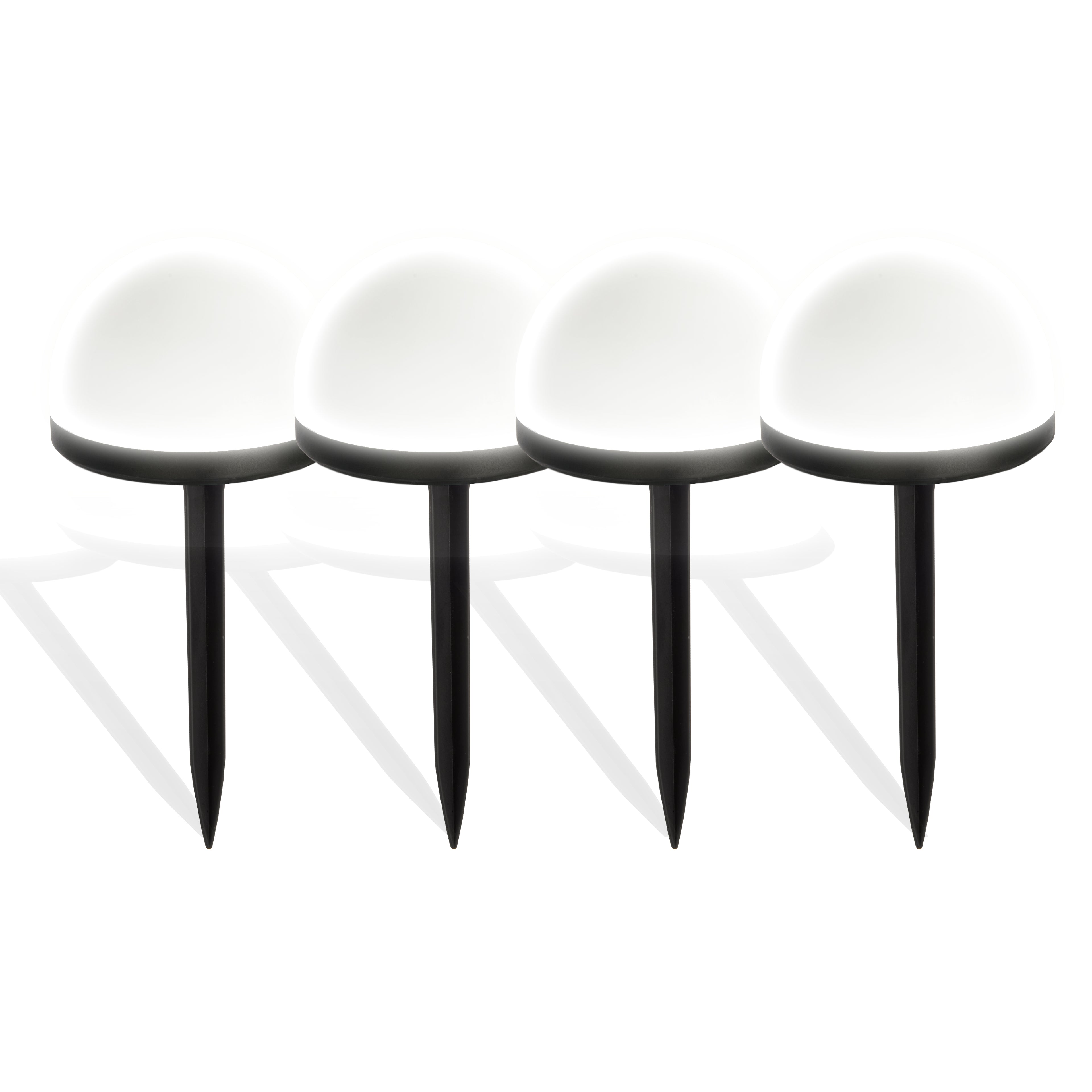 Bell + Howell Solar Pathway Dome Lights - 4 Pack