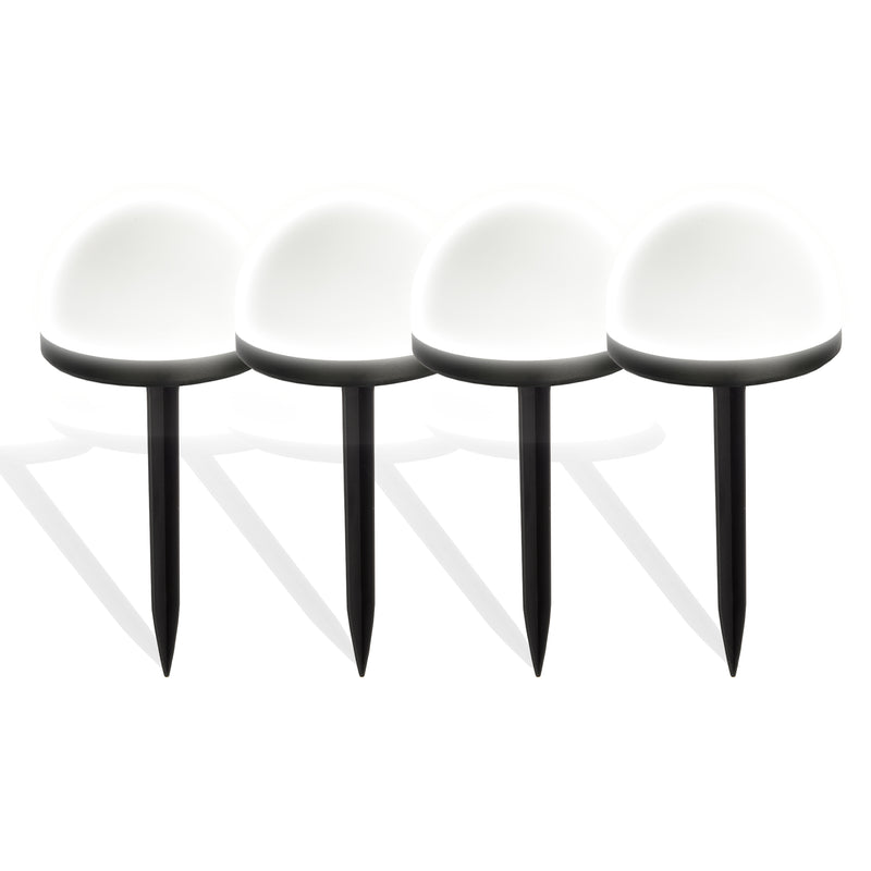 Bell + Howell Solar Pathway Dome Lights - 4 Pack