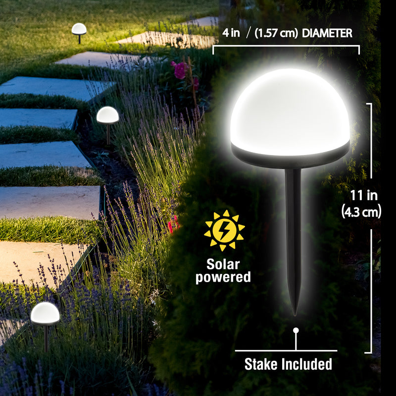Bell + Howell Solar Pathway Dome Lights - 4 Pack