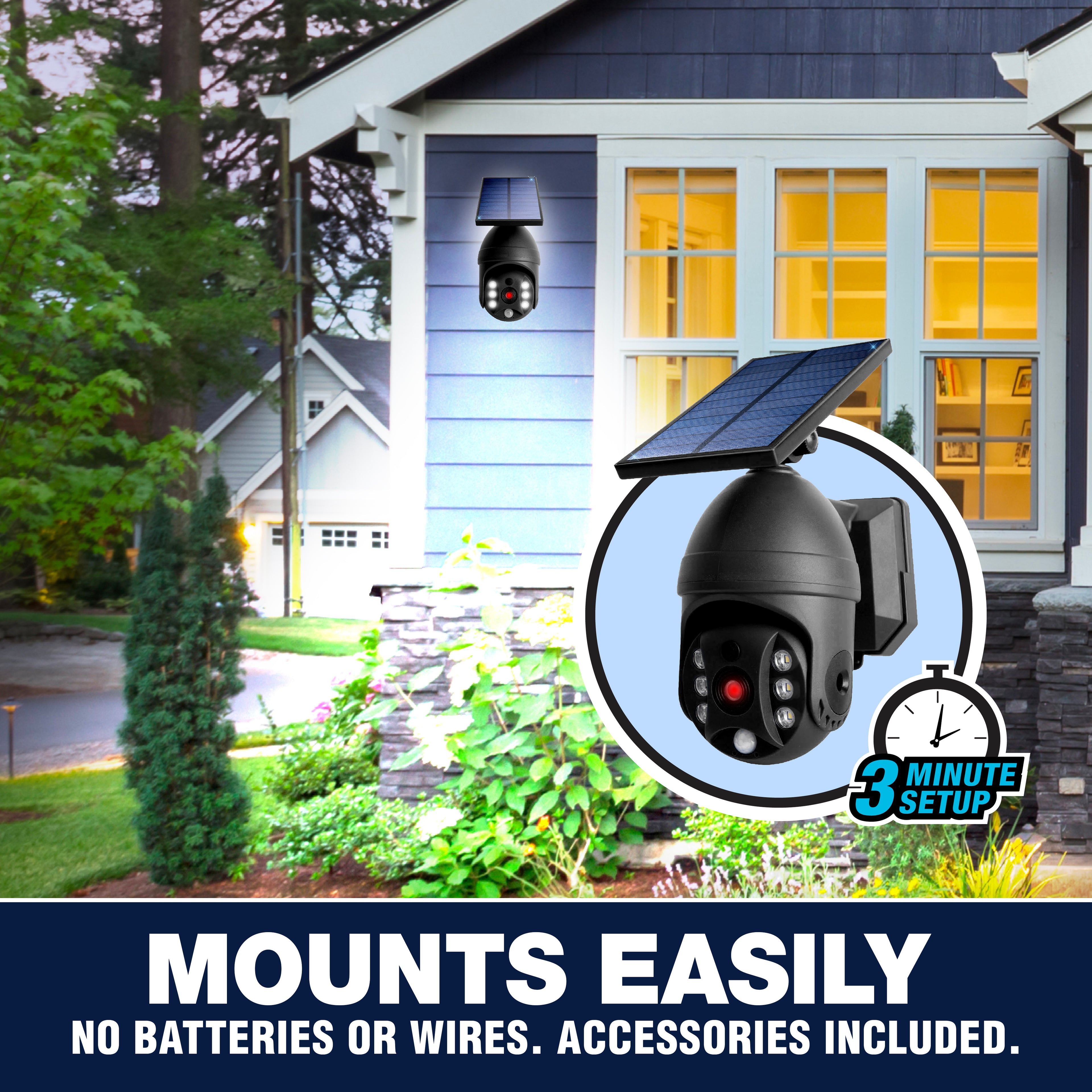 Bell + Howell Bionic Spotlight Security Extreme Solar Powered, Motion Sensor, Red Light - Looks like a security camera!